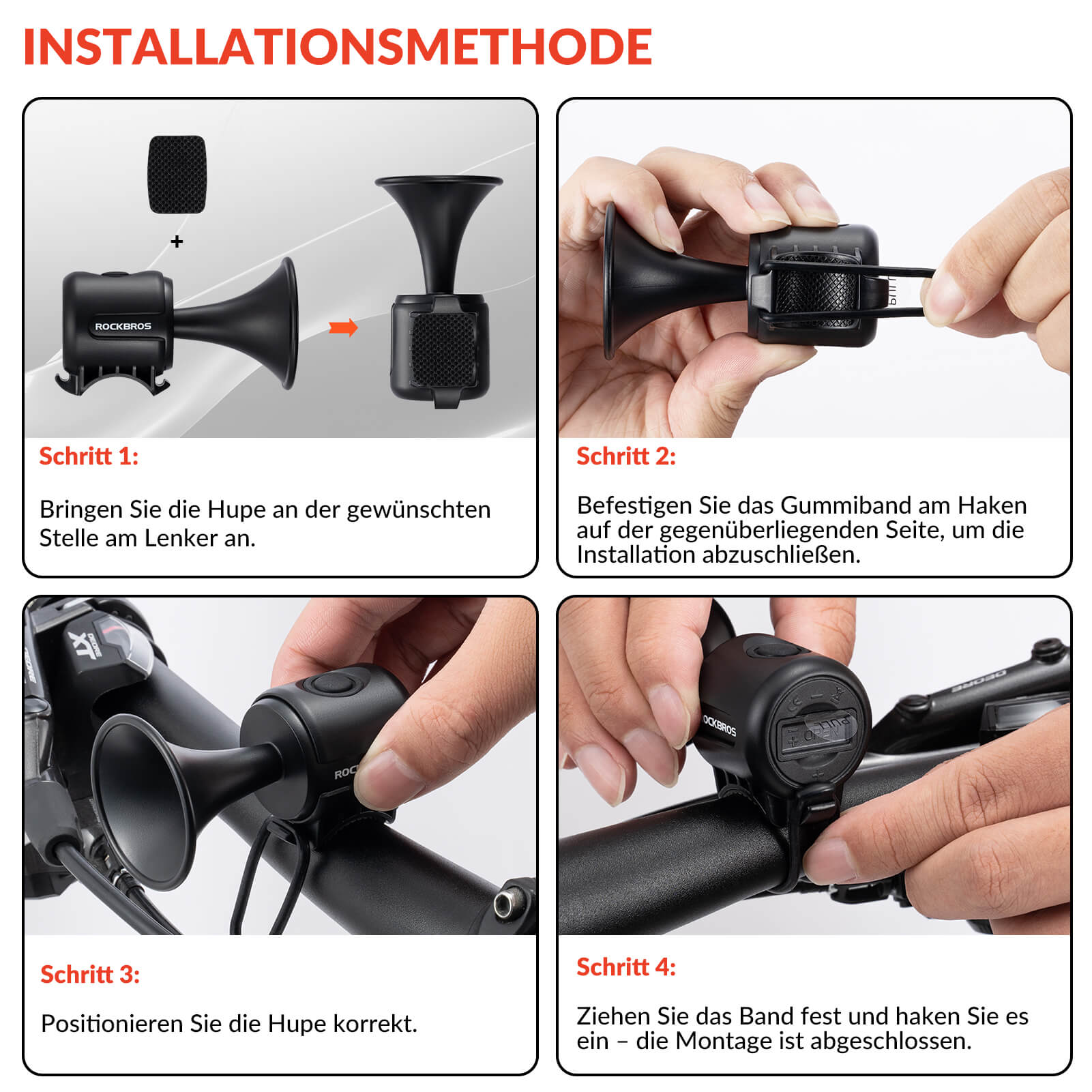 Fahrradklingel Elektrisch 120dB Ton IPX4 Wasserschutz Kinder/Erwachsene