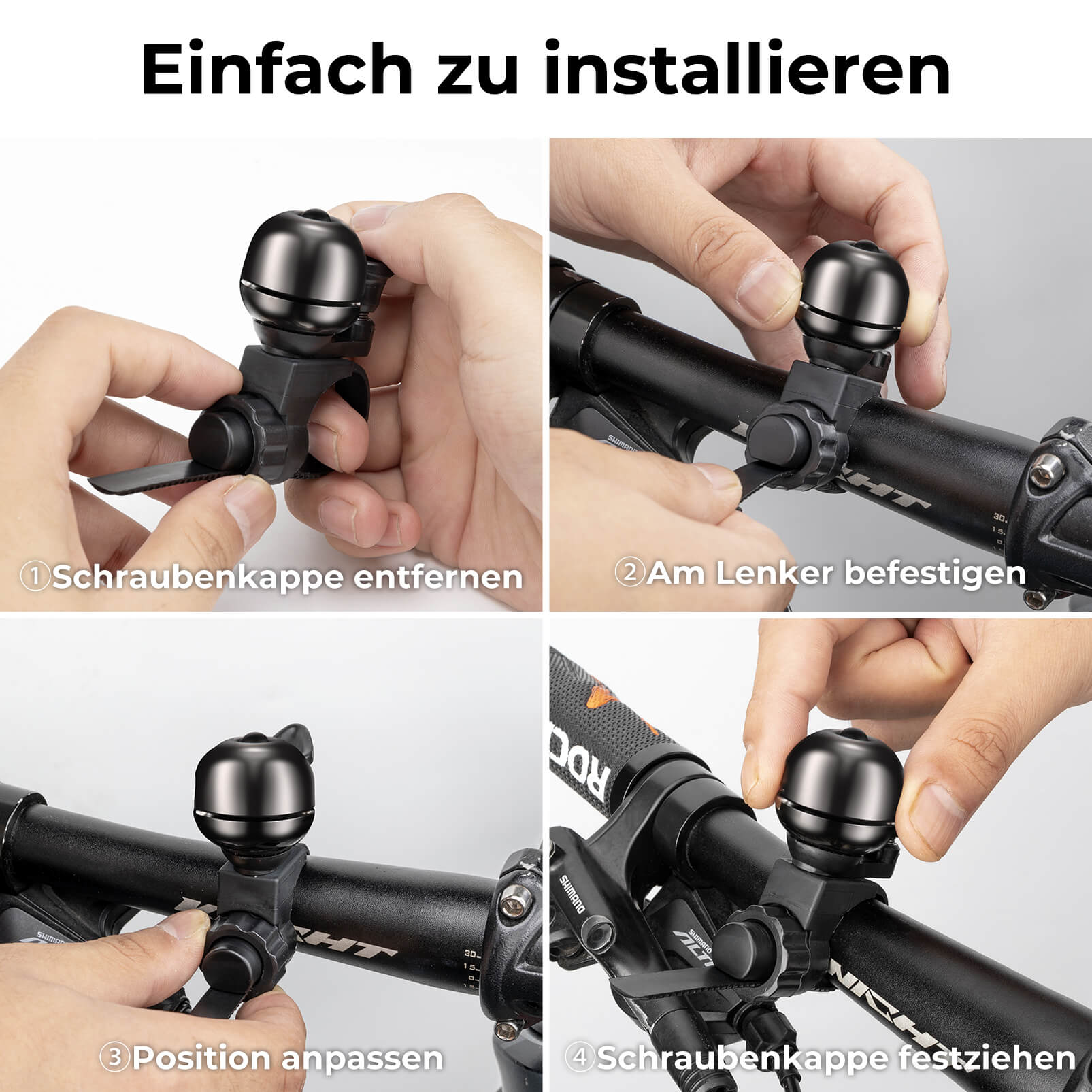 Fahrradklingel Klassisch Fahrradglocke Laut Klingel für 20–31 mm
