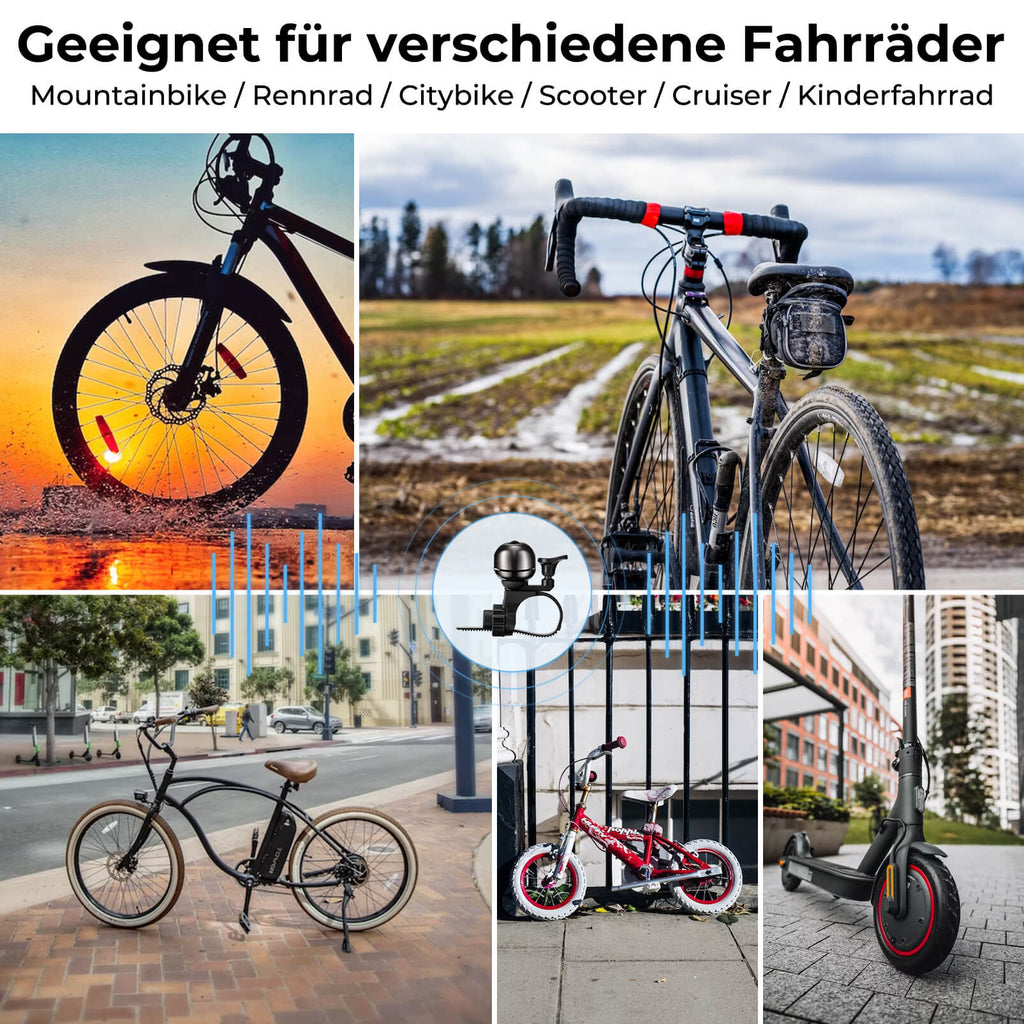 Fahrradklingel Klassisch Fahrradglocke Laut Klingel für 20–31 mm