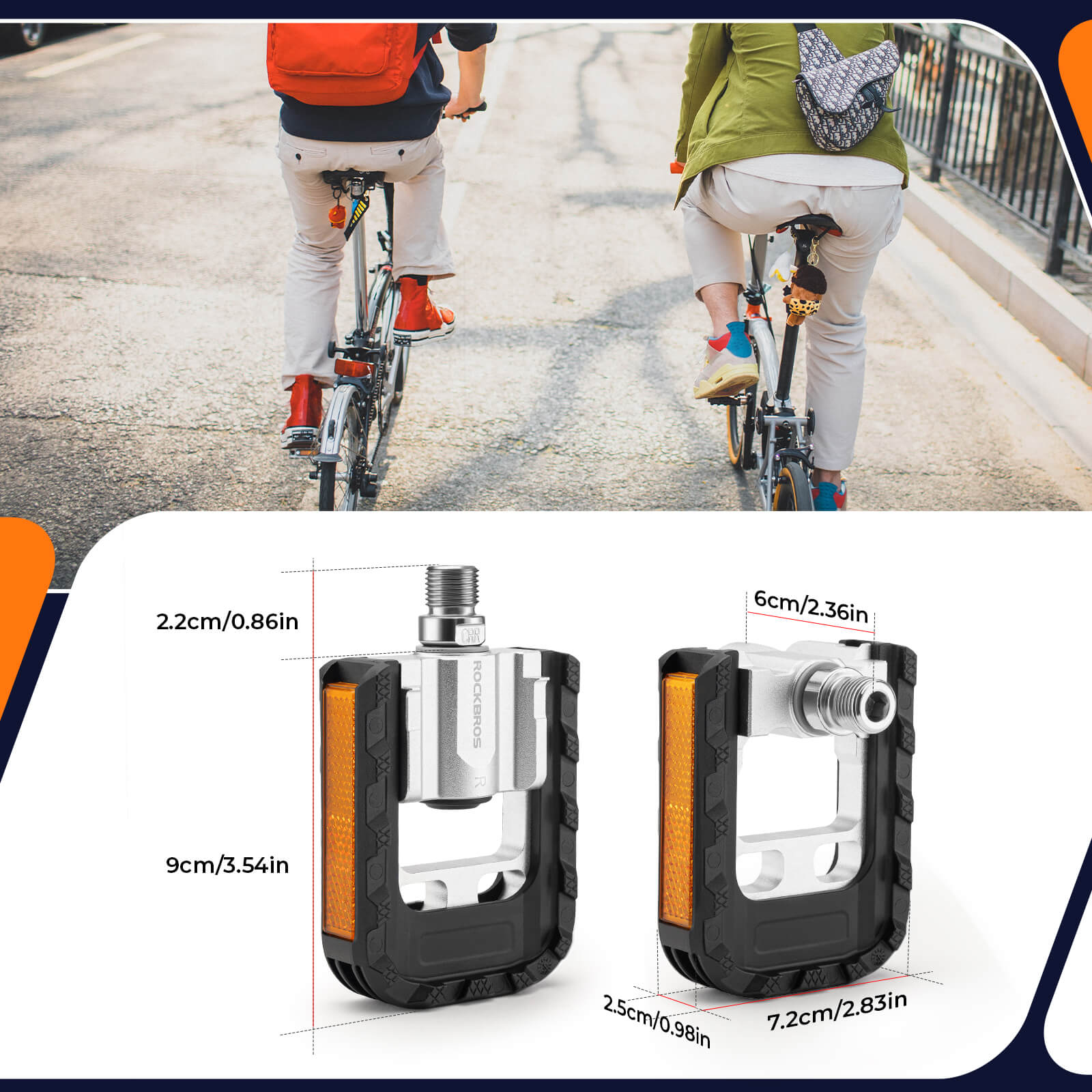 Fahrradpedale Faltbar Klapppedale 9/16"