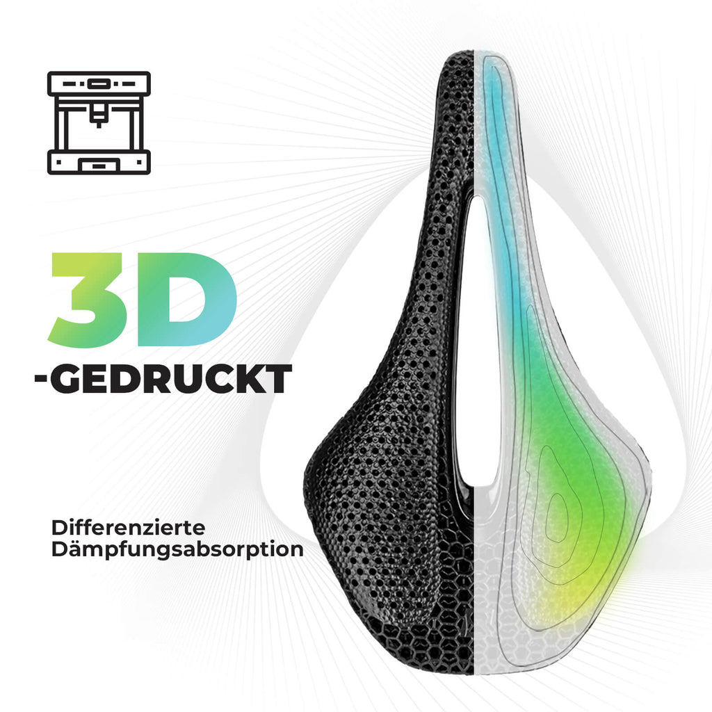 Fahrradsattel 3D-gedruckter Ergonomisch