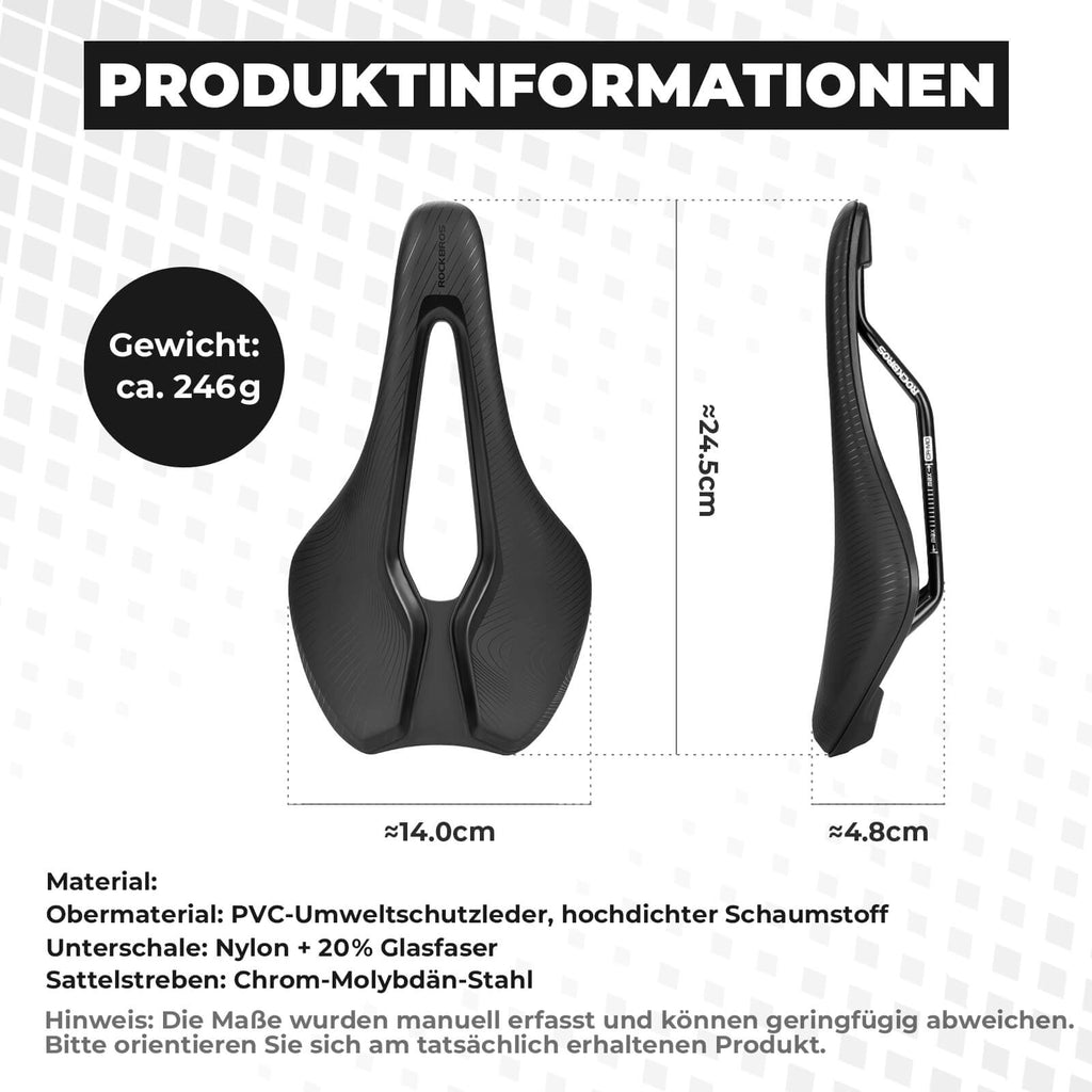 Fahrradsattel Wasserdicht bereit für Rücklichtmontage Herren/Damen