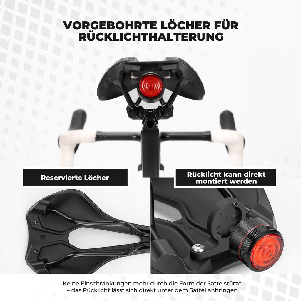Fahrradsattel Wasserdicht bereit für Rücklichtmontage Herren/Damen