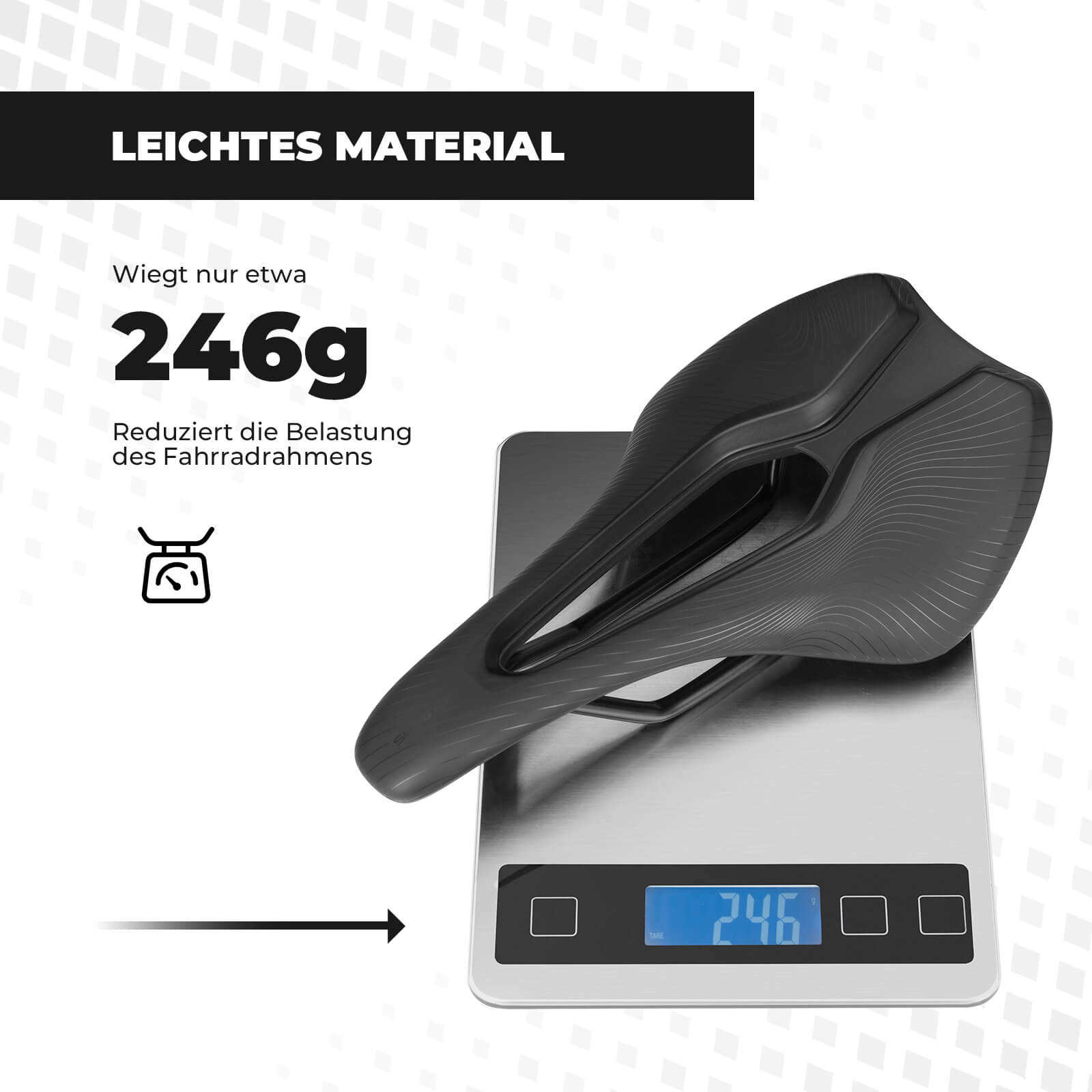 Fahrradsattel Wasserdicht bereit für Rücklichtmontage Herren/Damen