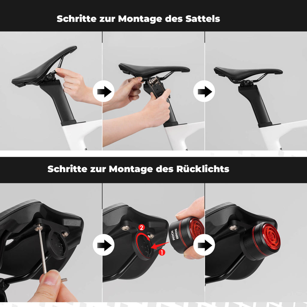 Fahrradsattel Wasserdicht bereit für Rücklichtmontage Herren/Damen
