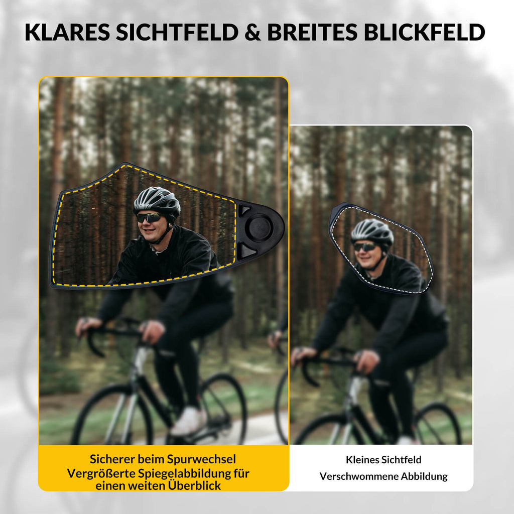 Fahrradspiegel Rückspiegel 360°Drehbar Klappbar für Lenker 20–23mm
