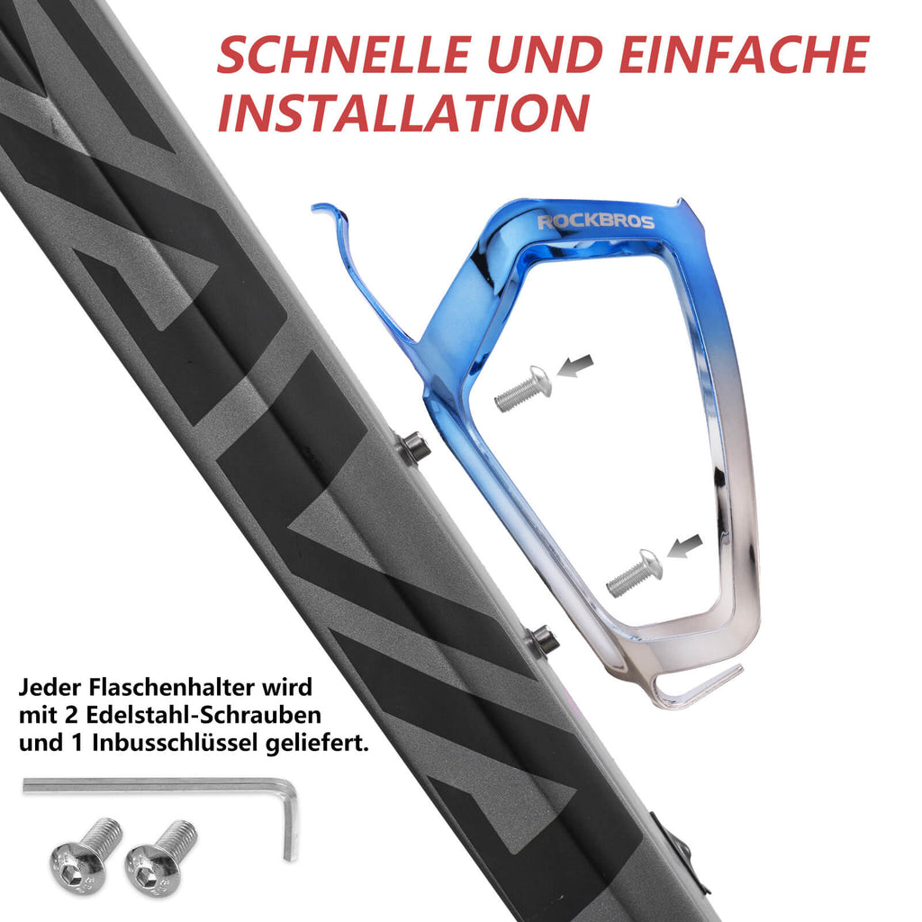 ROCKBROS Flaschenhalter Fahrrad Getränkehalter Leichtgewicht 30g
