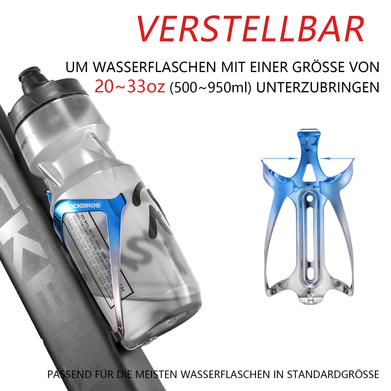 ROCKBROS Flaschenhalter Fahrrad Getränkehalter Leichtgewicht 30g