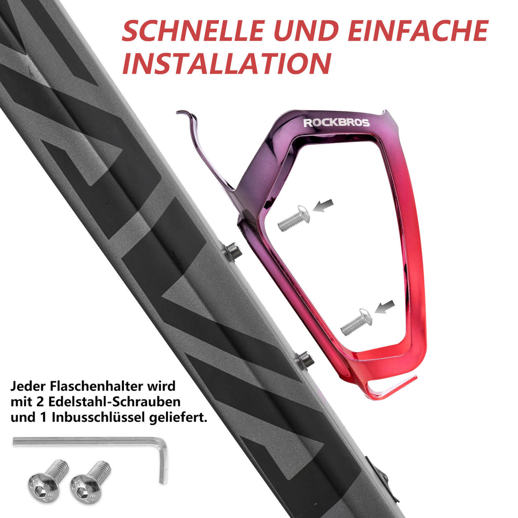 ROCKBROS Flaschenhalter Fahrrad Getränkehalter Leichtgewicht 30g