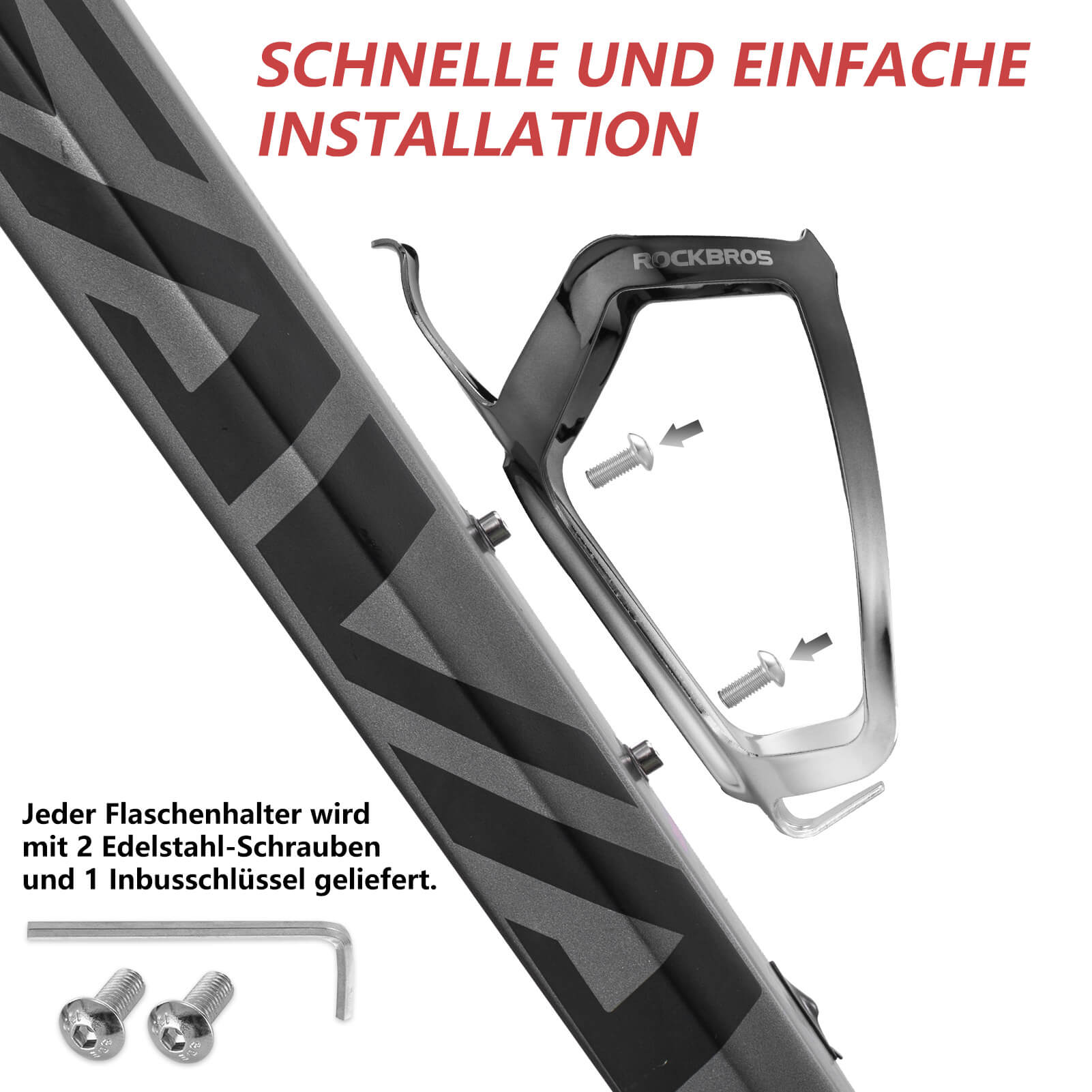 ROCKBROS Flaschenhalter Fahrrad Getränkehalter Leichtgewicht 30g