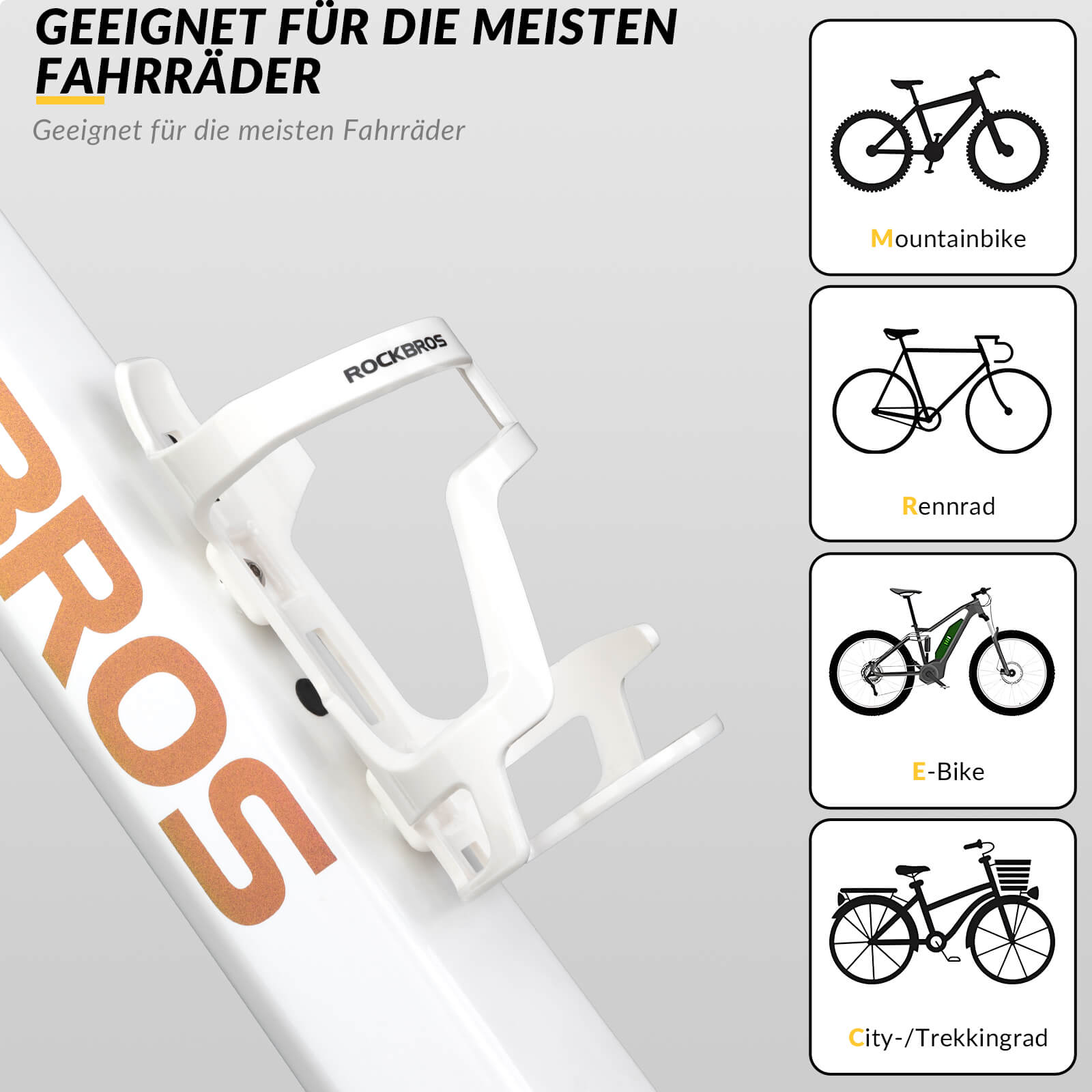 ROCKBROS Flaschenhalter Fahrradzubehör Fahrrad Leicht Getränkehalter Stabil