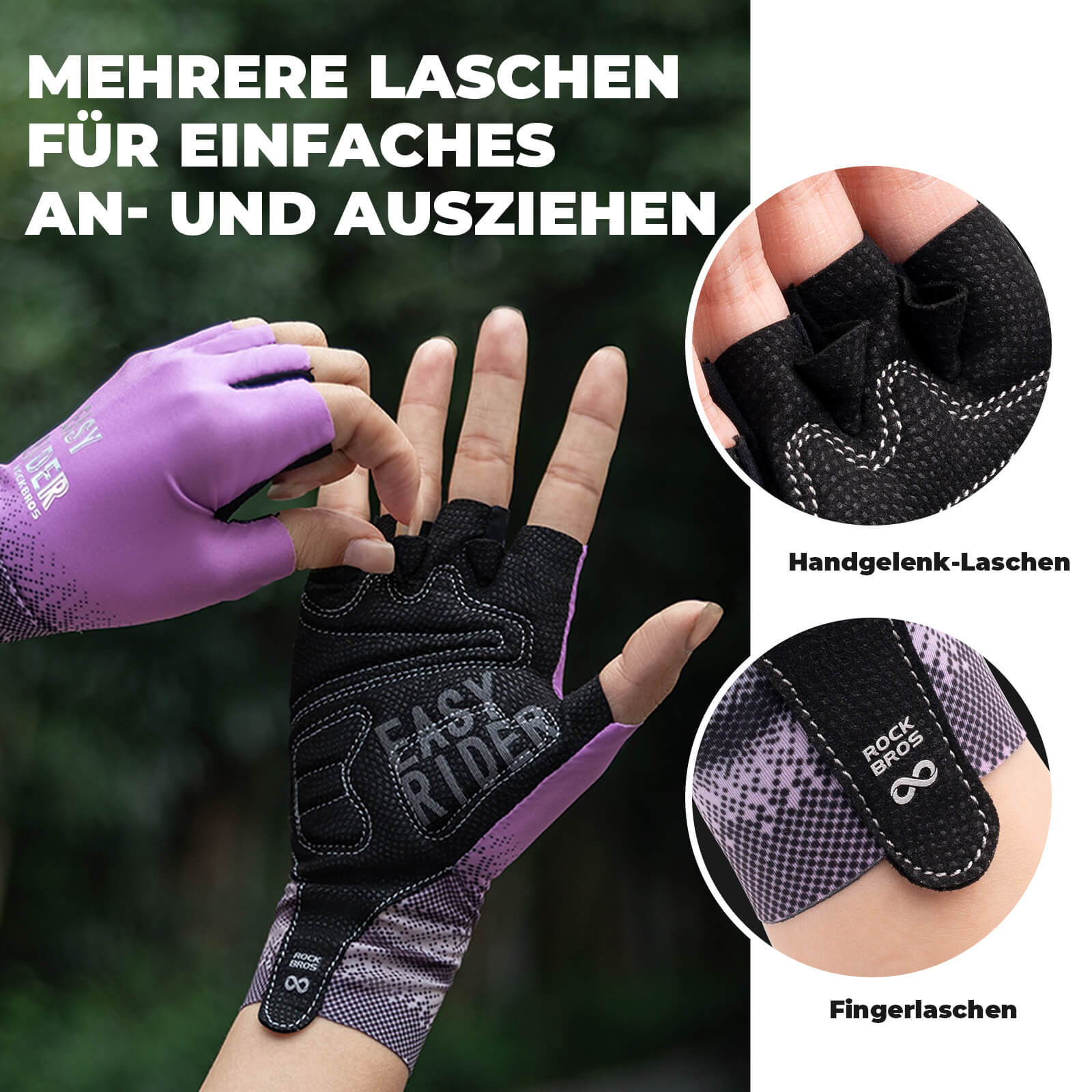 Halbfinger-Fahrradhandschuhe Atmungsaktiv Rutschfest Sommer