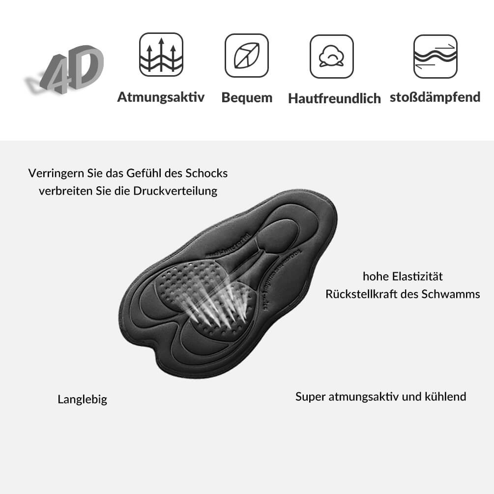 Kurze Atmungsaktive Radhose für Herren (Anti-Stoß)