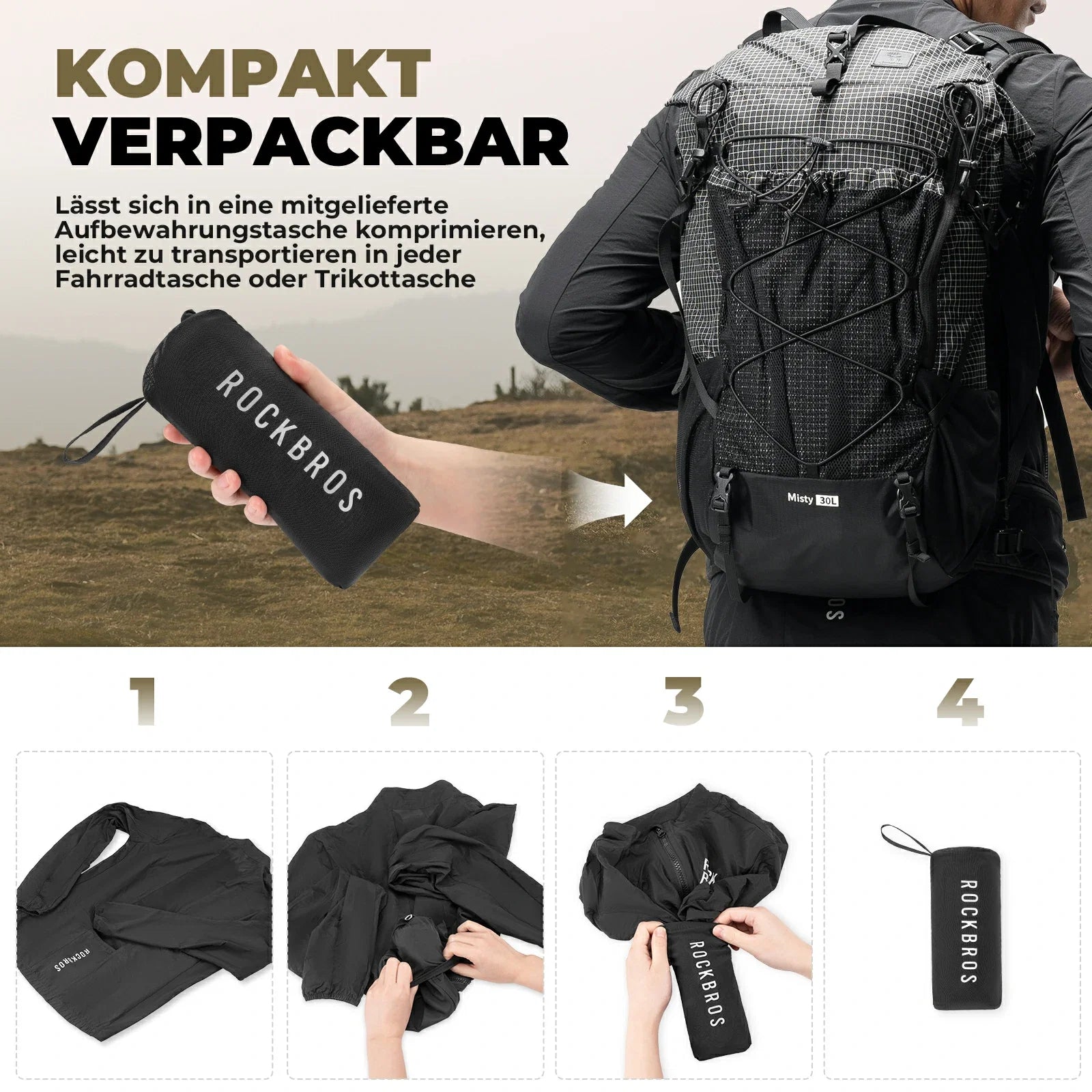 Herren Leichte Fahrradjacke Atmungsaktiv Frühling