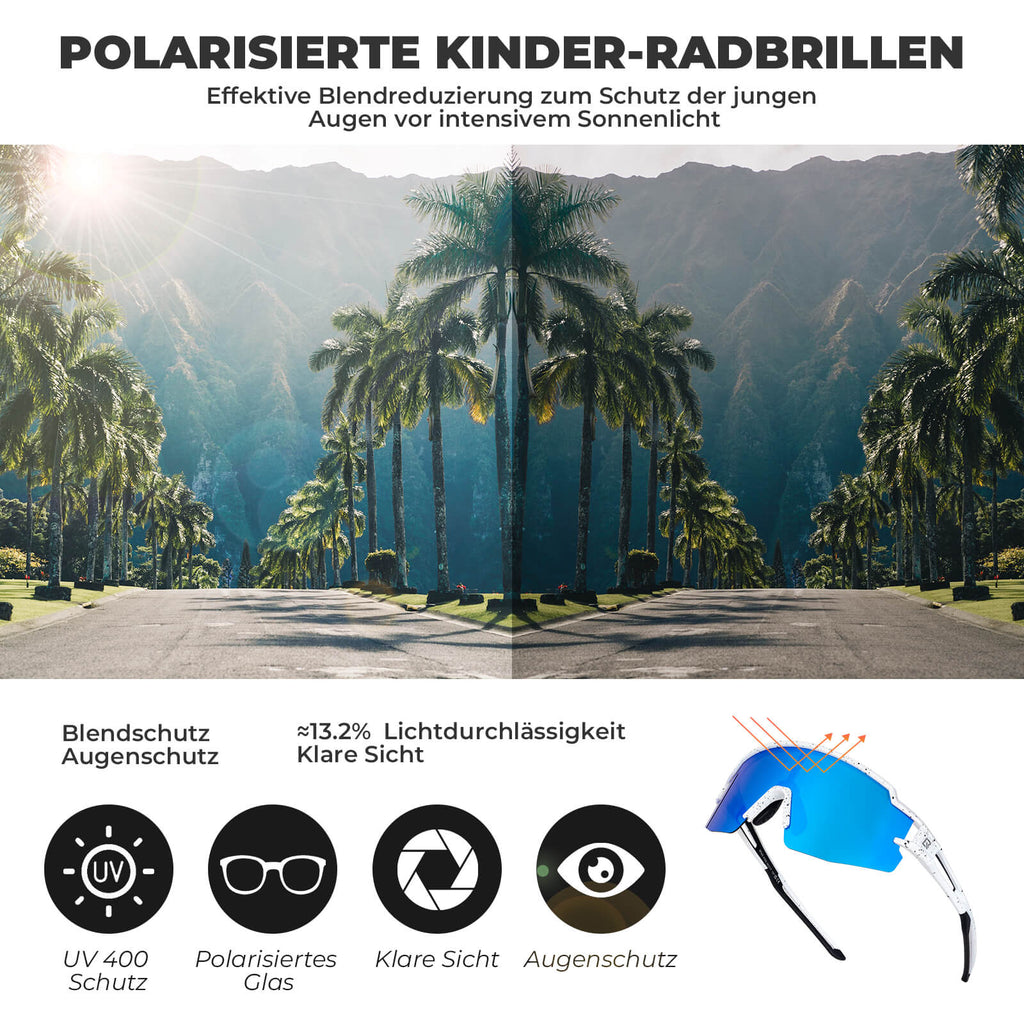 Polarisierte Sport- und Fahrradbrille für Kinder