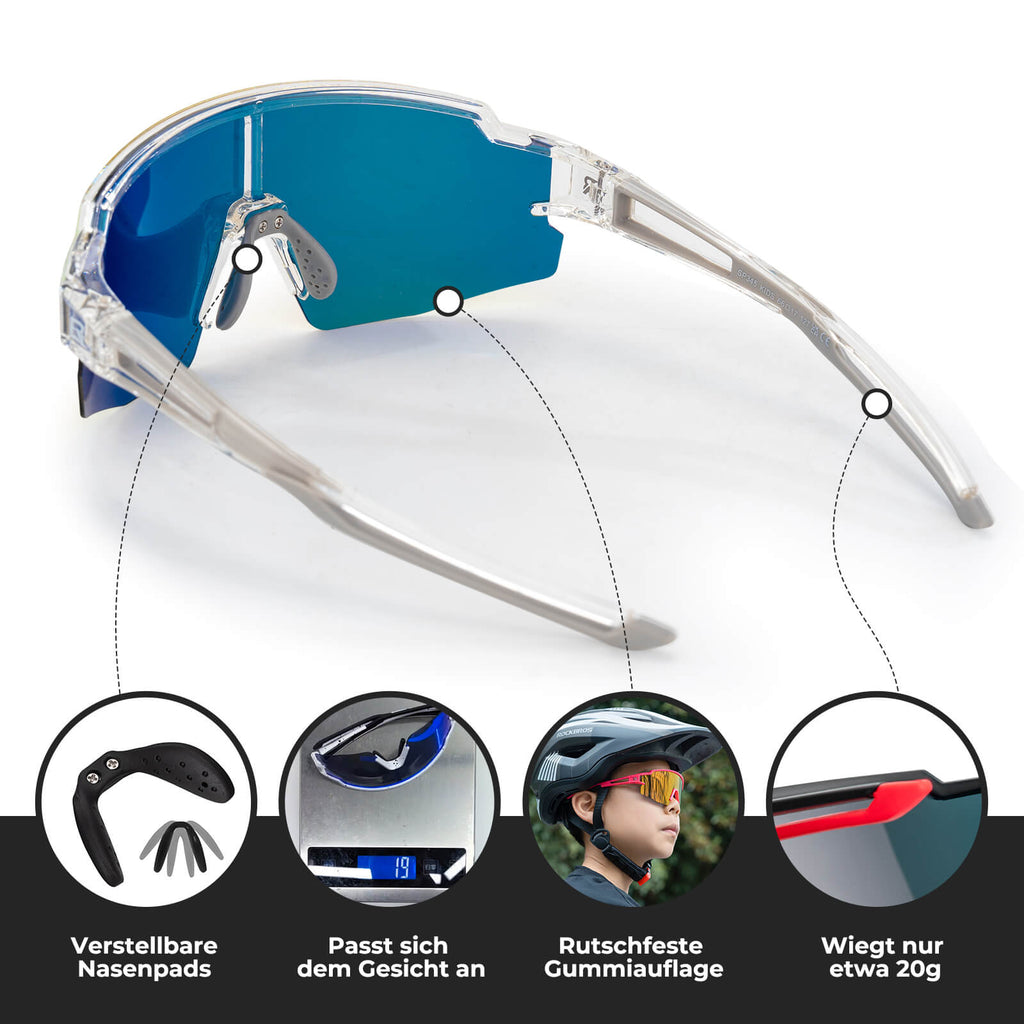 Polarisierte Sport- und Fahrradbrille für Kinder