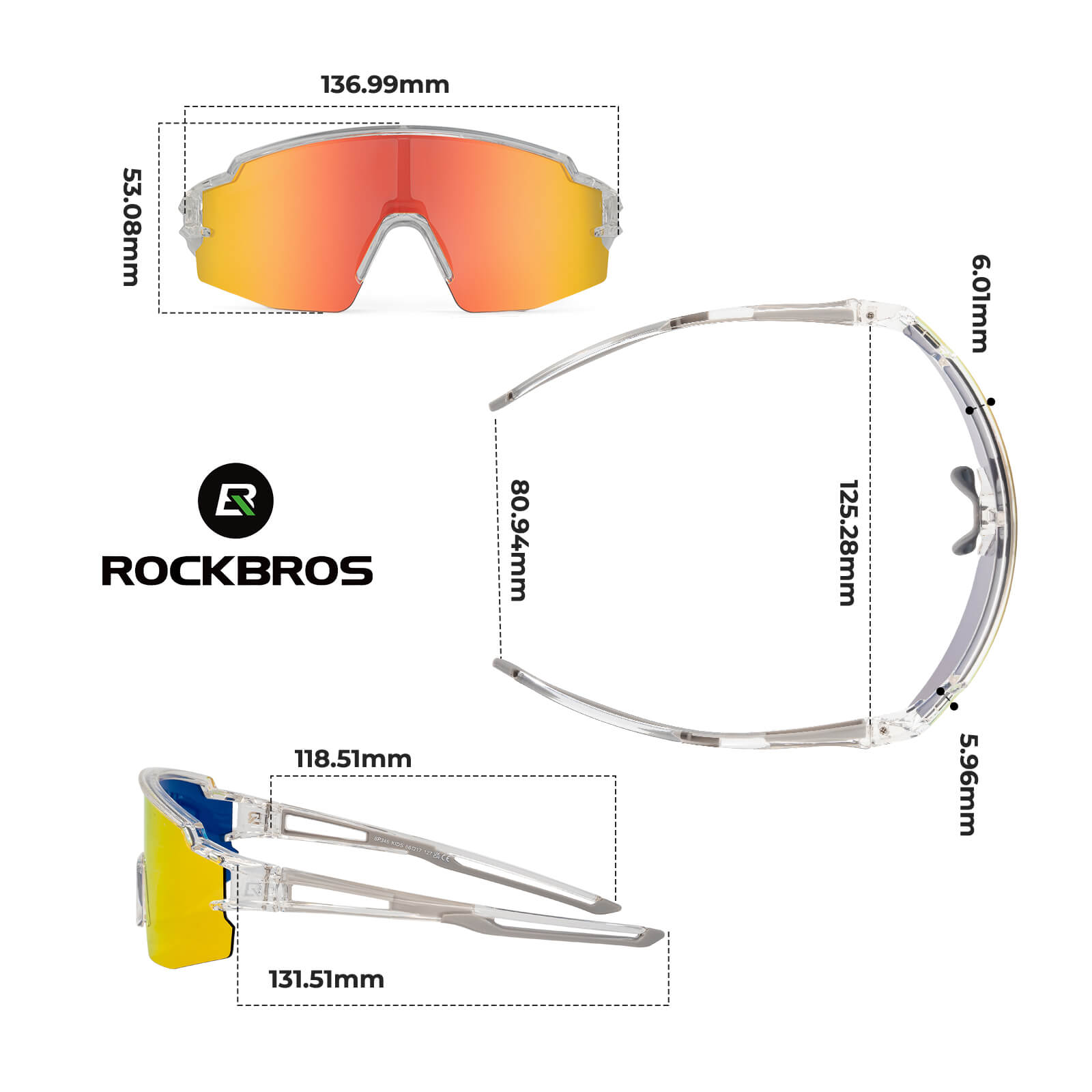 Polarisierte Sport- und Fahrradbrille für Kinder