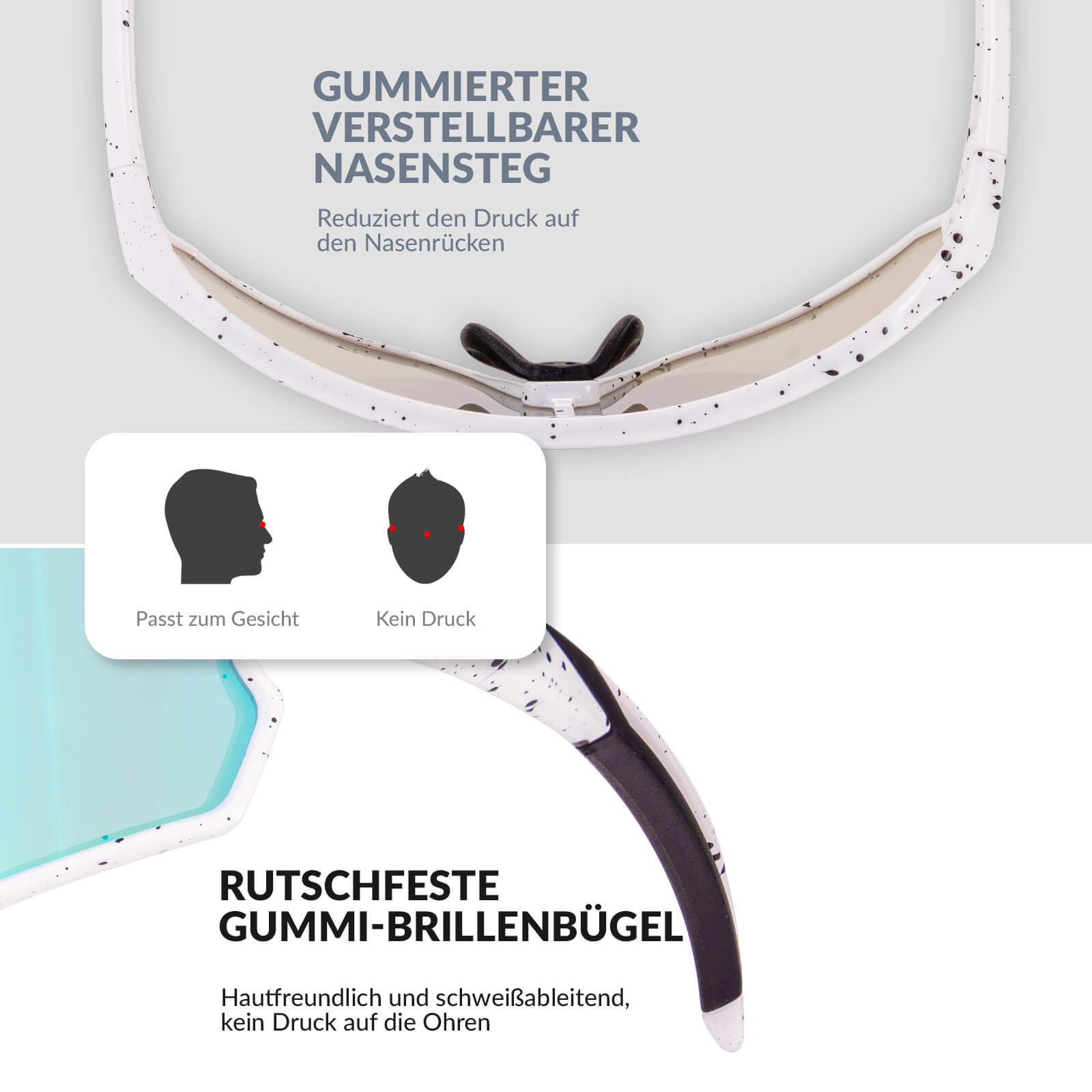 Polarisierte Kinder-Fahrradbrille mit UV400-Schutz