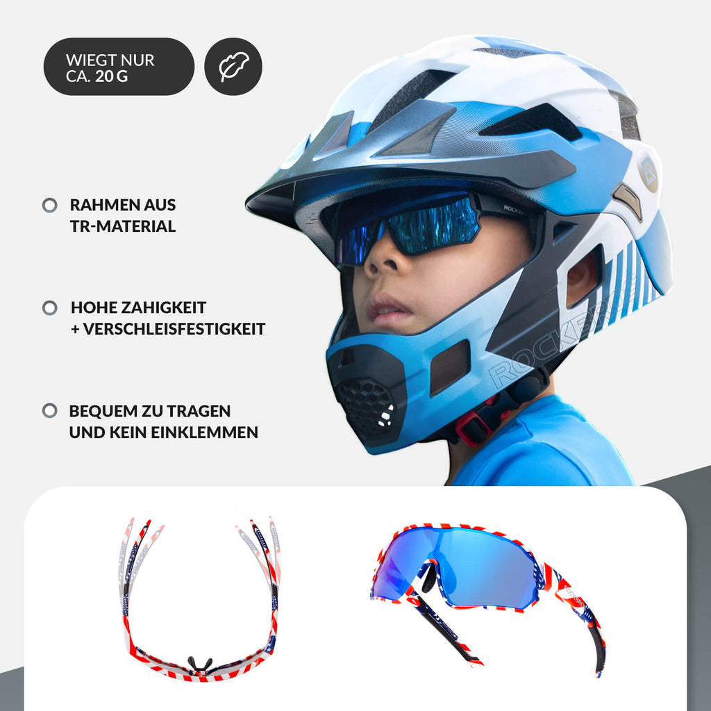 Polarisierte Kinder-Fahrradbrille mit UV400-Schutz