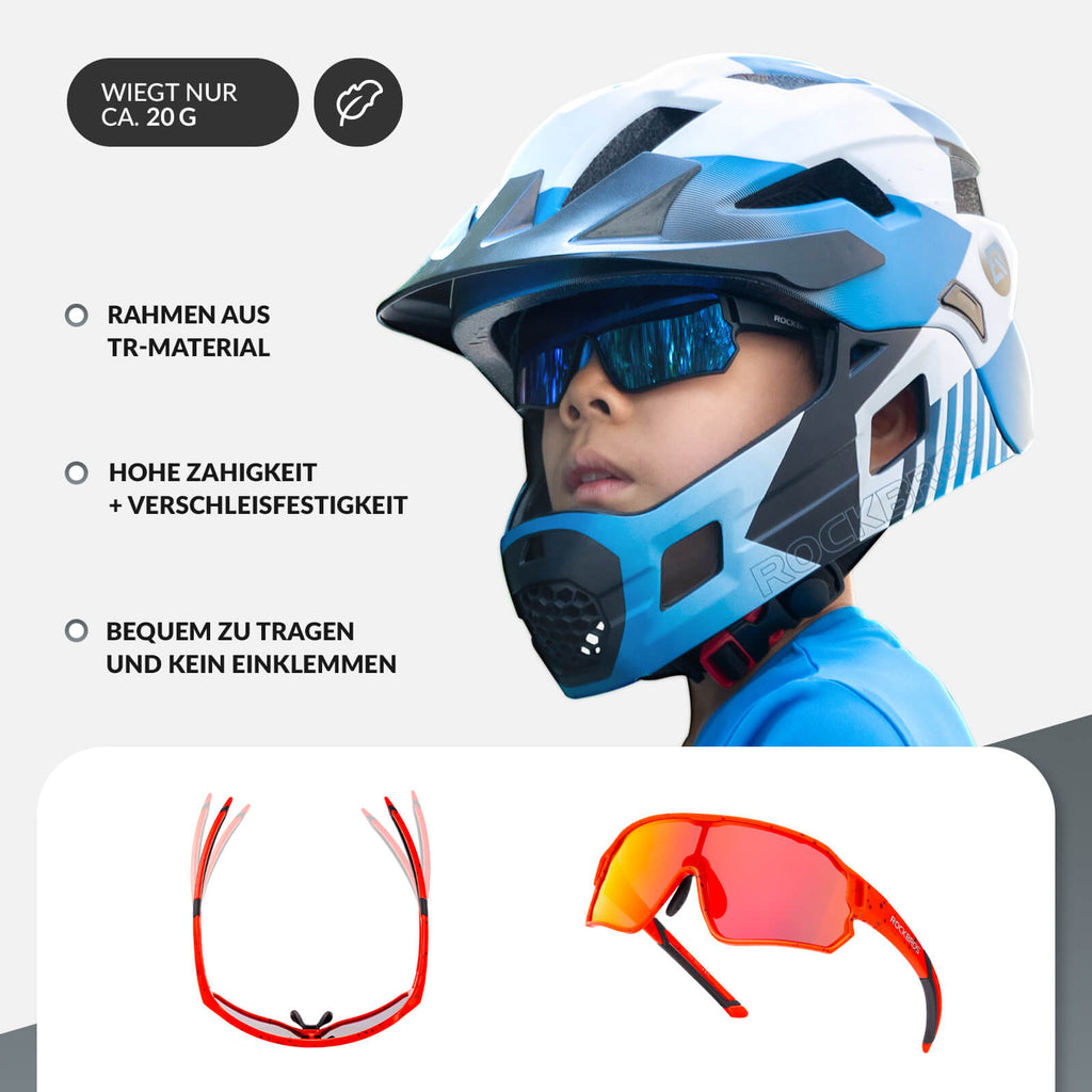 Polarisierte Kinder-Fahrradbrille mit UV400-Schutz