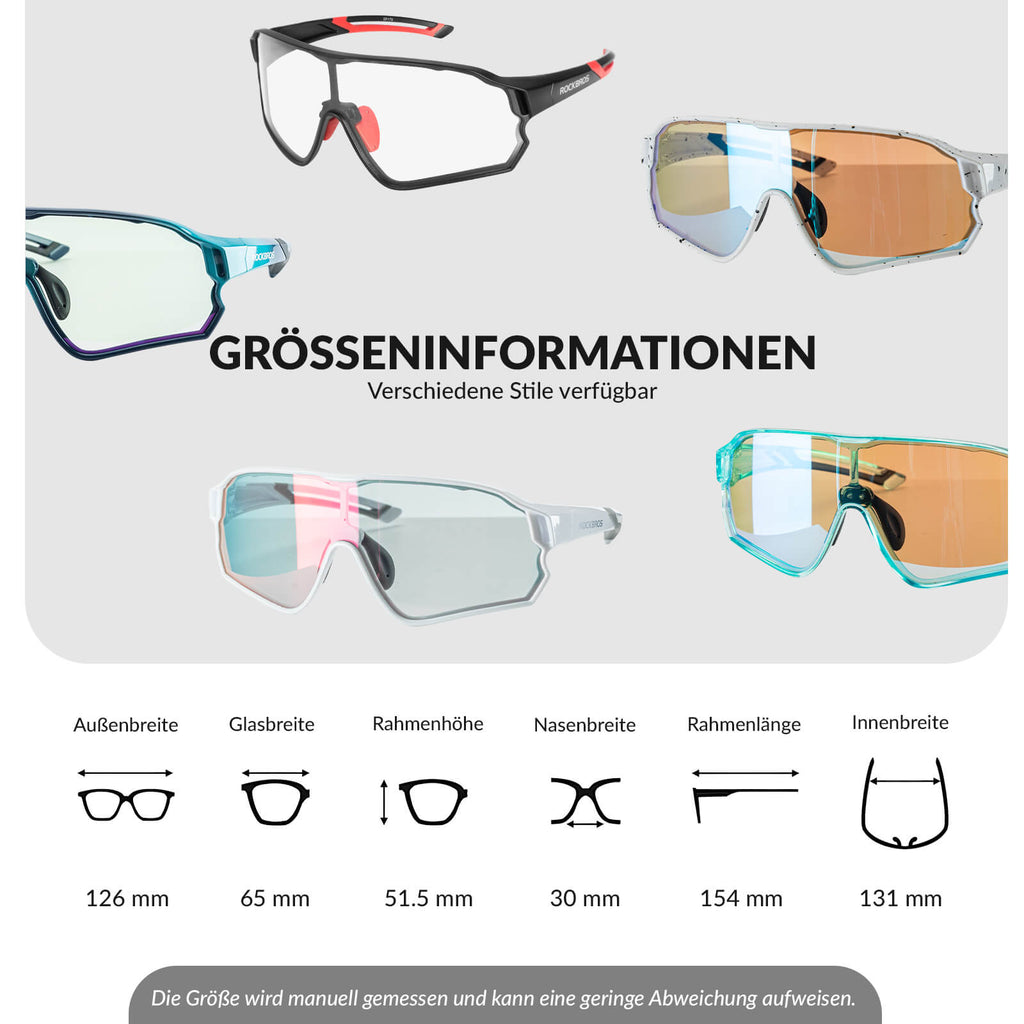 Selbsttönende Fahrradbrille für Kinder mit UV400-Schutz