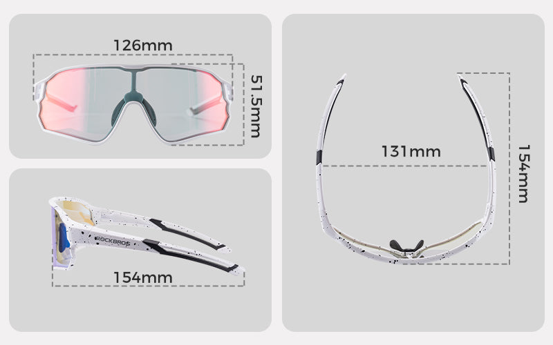 Selbsttönende Fahrradbrille für Kinder mit UV400-Schutz