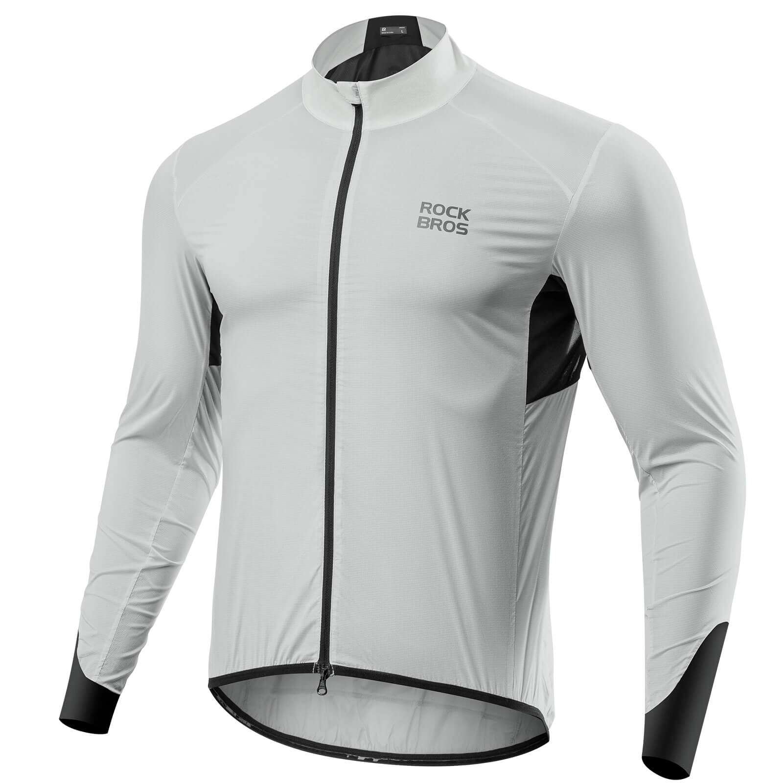Leichte Fahrradjacke Atmungsaktiv Reflektierend Grau Herren