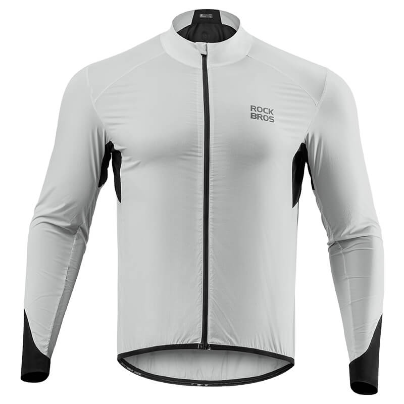 Leichte Fahrradjacke Atmungsaktiv Reflektierend Grau Herren