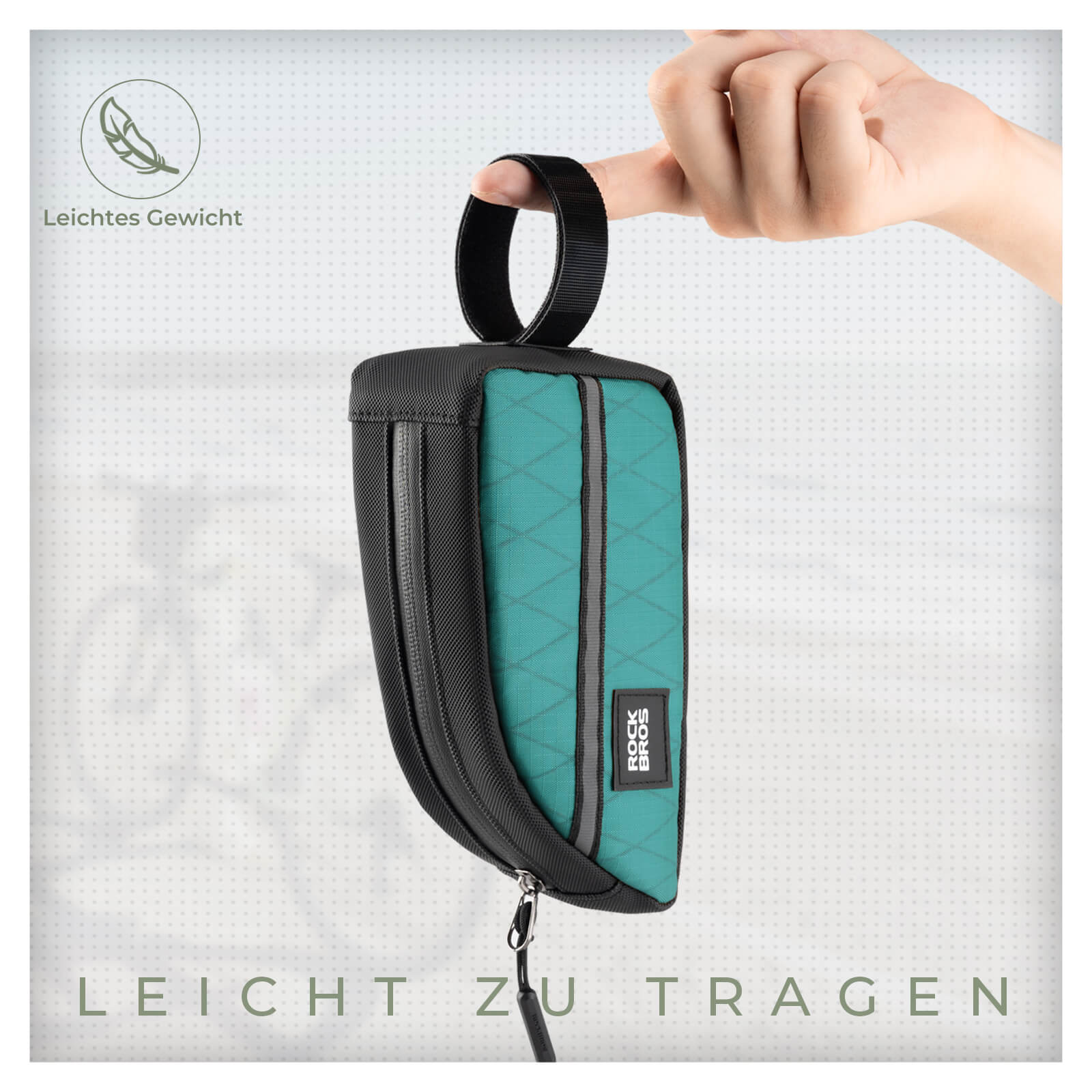 Oberrohrtasche 0,8L Leicht für Klapprad Falträder