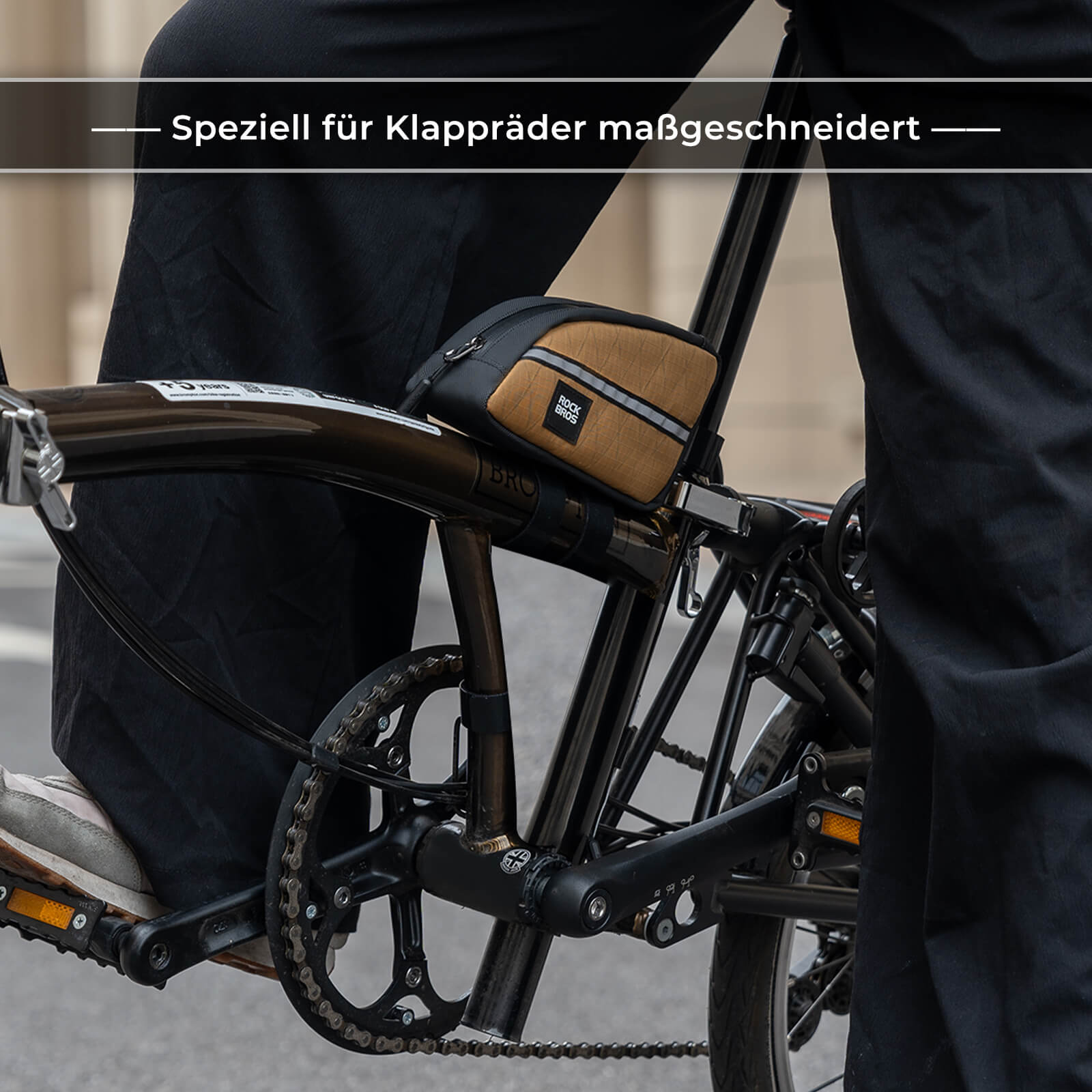 Oberrohrtasche 0,8L Leicht für Klapprad Falträder