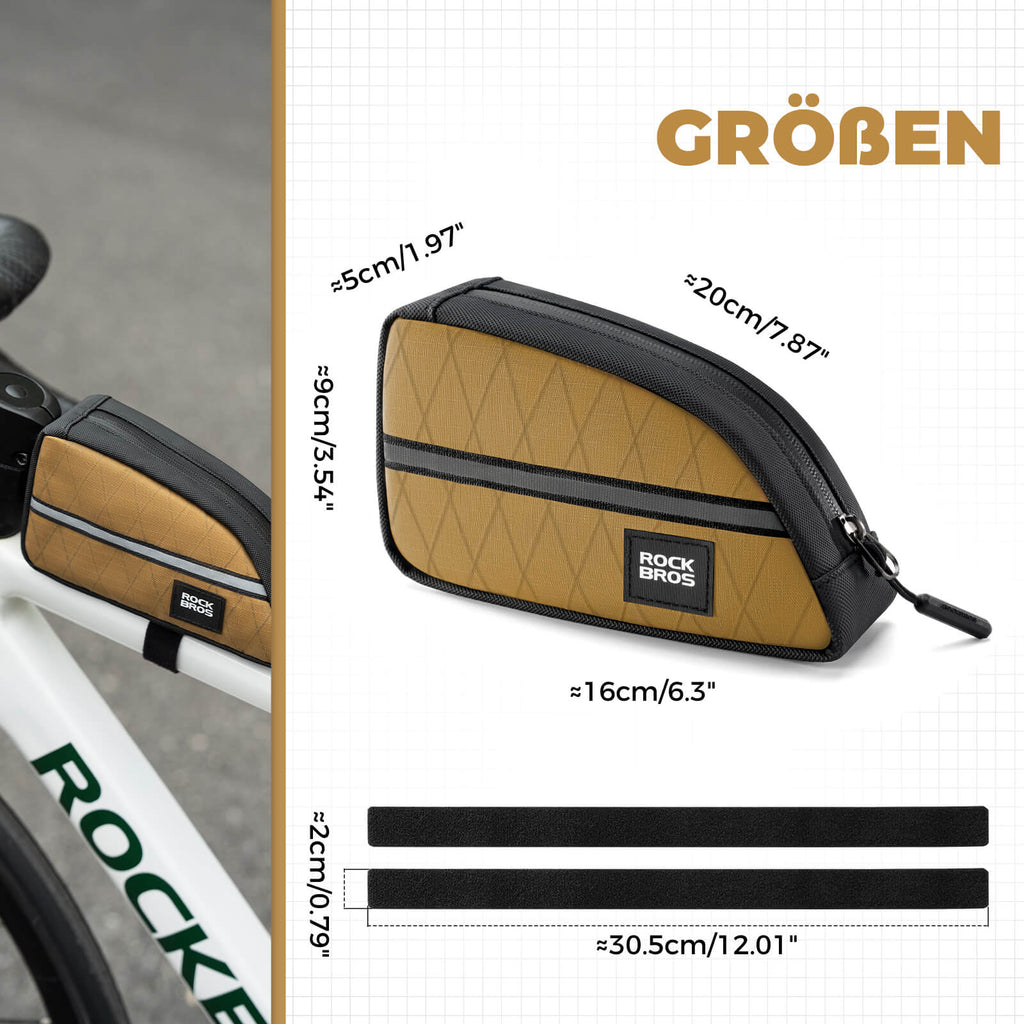 Oberrohrtasche 0,8L Leicht für Klapprad Falträder
