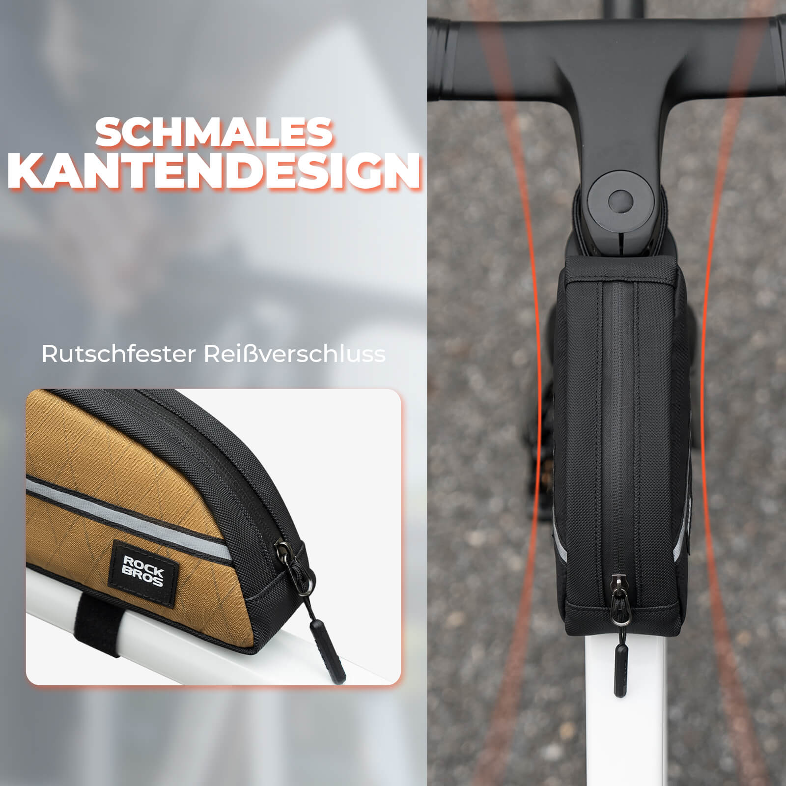 Oberrohrtasche 0,8L Leicht für Klapprad Falträder