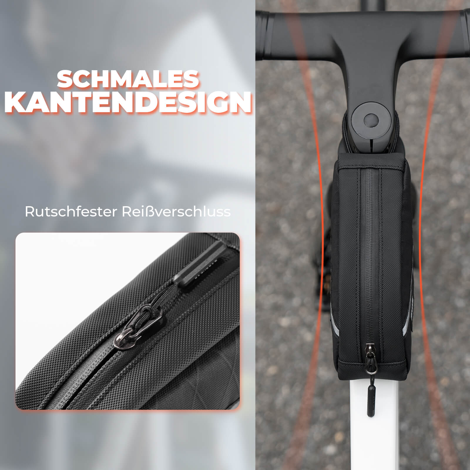 Oberrohrtasche 0,8L Leicht für Klapprad Falträder