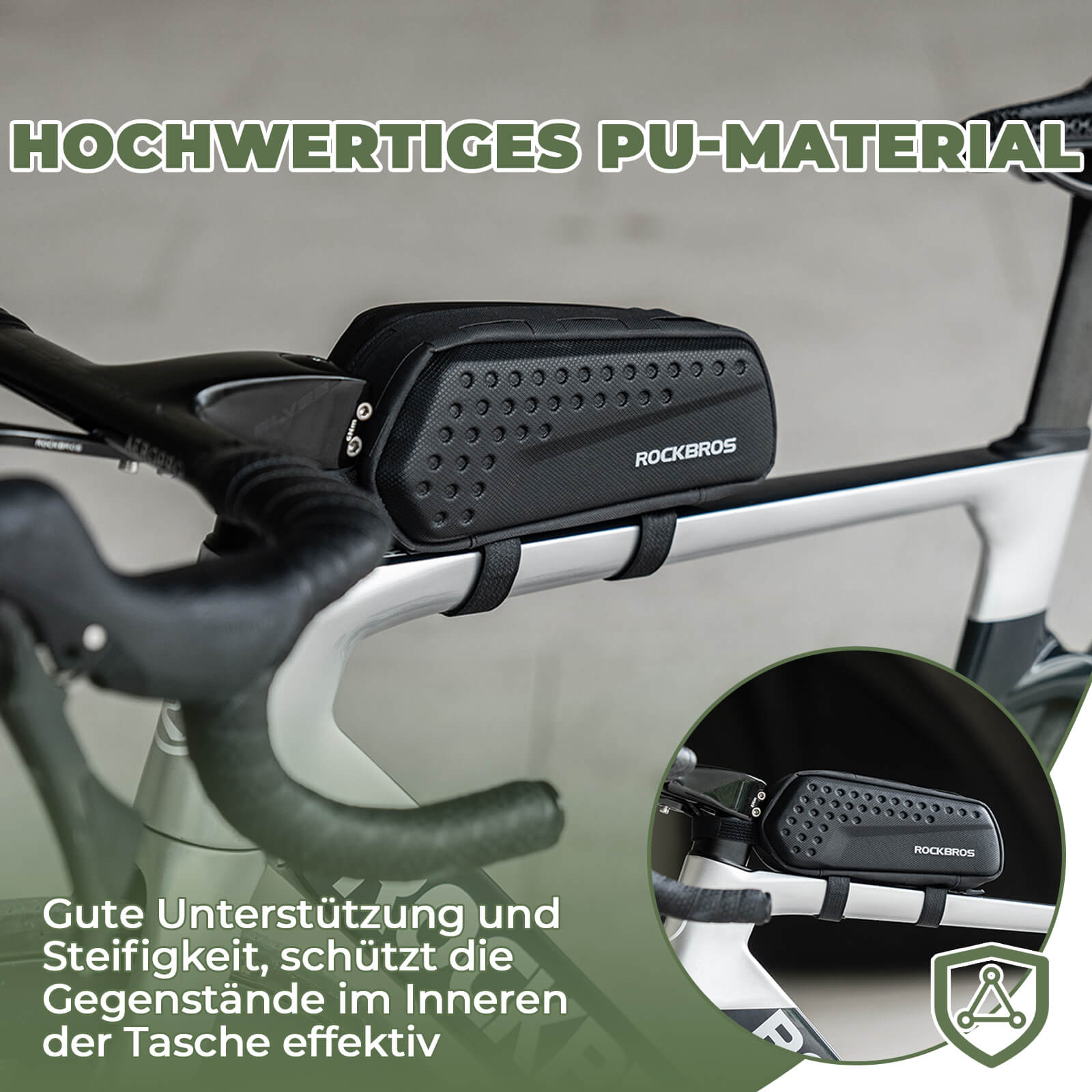 Rahmentasche Oberrohrtasche Schwarz 1,1L