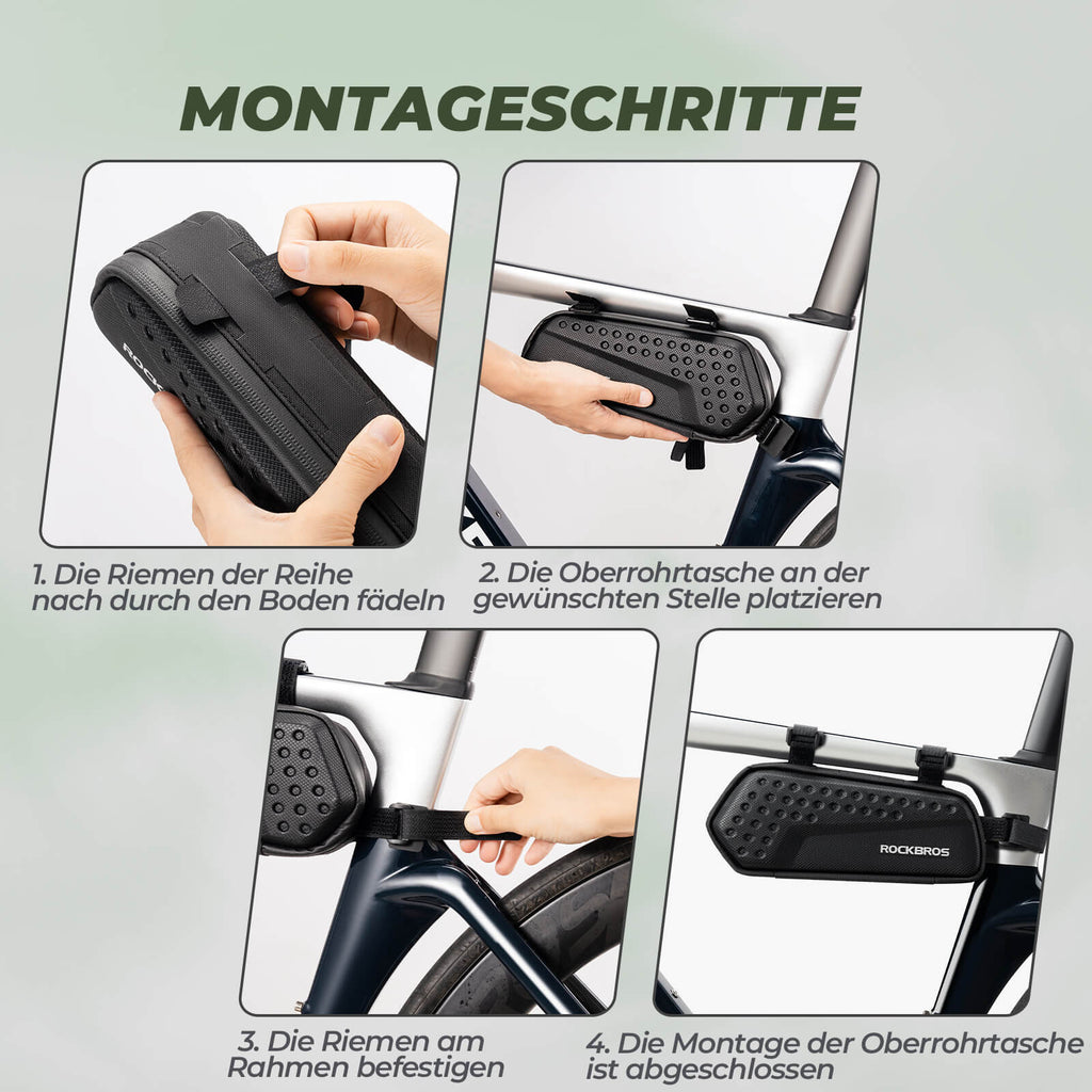 Rahmentasche Oberrohrtasche Schwarz 1,1L