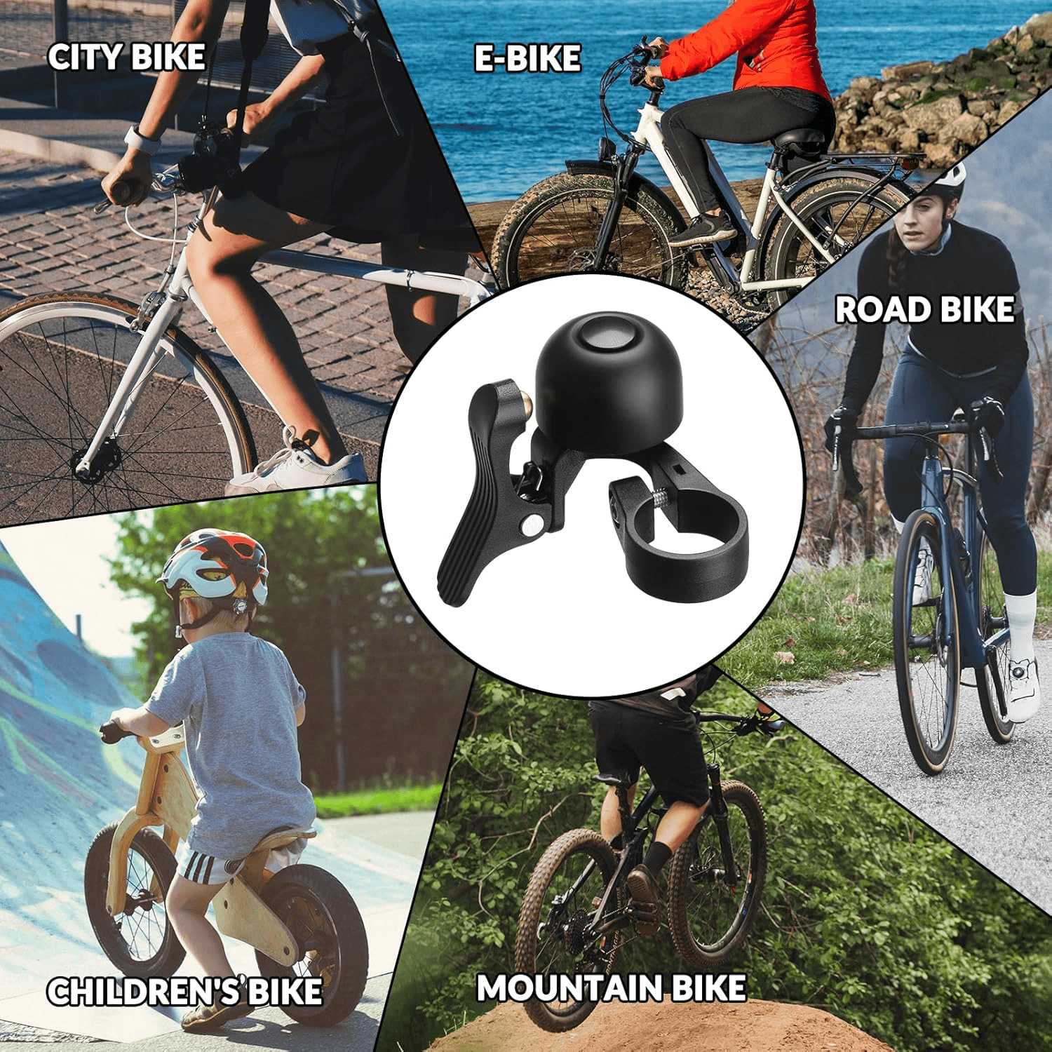 Rennrad Fahrradklingel 100dB für gebogene Lenker 22,2mm