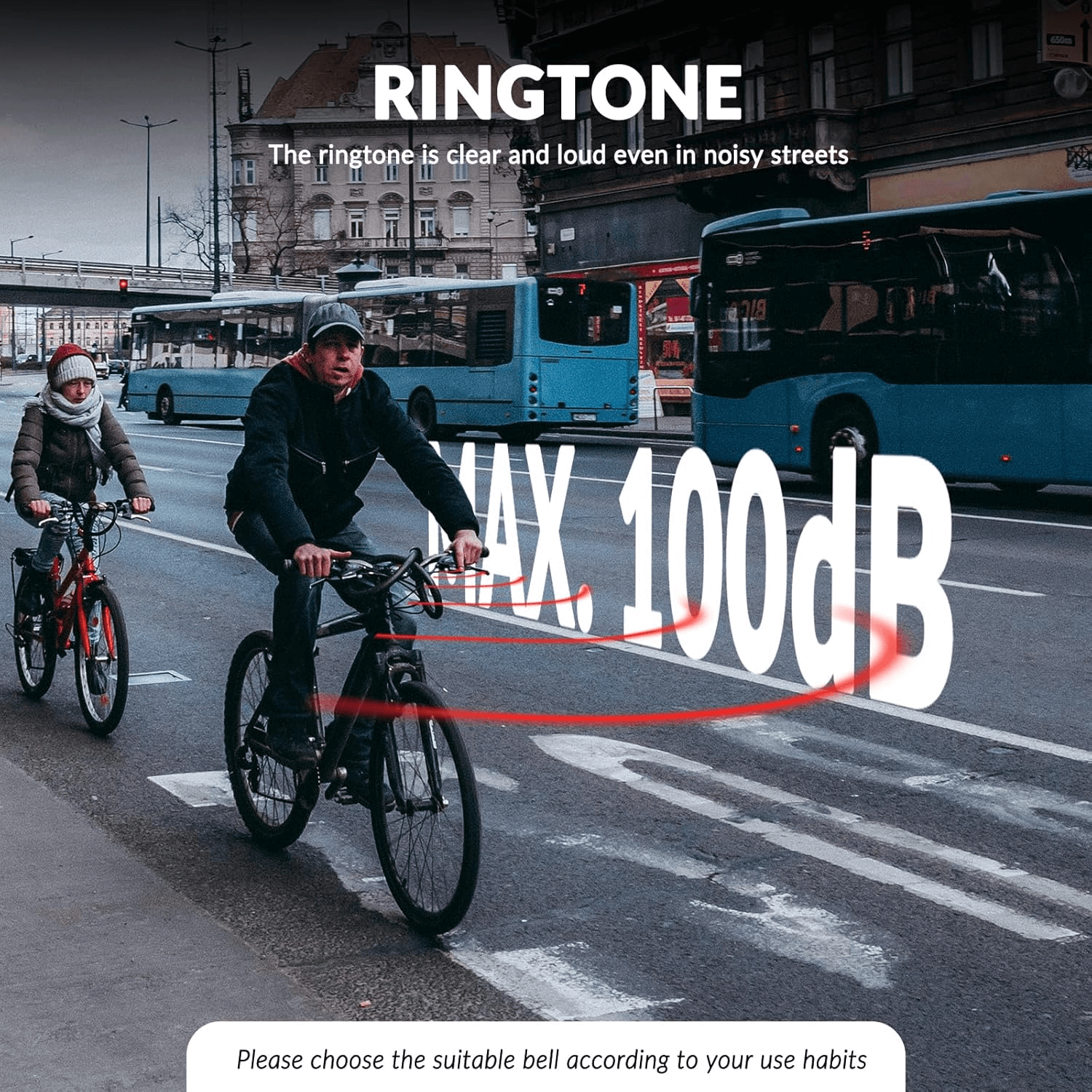 Rennrad Fahrradklingel 100dB für gebogene Lenker 22,2mm