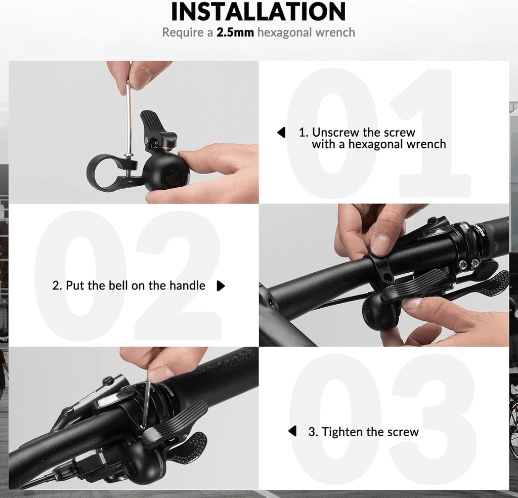 Rennrad Fahrradklingel 100dB für gebogene Lenker 22,2mm