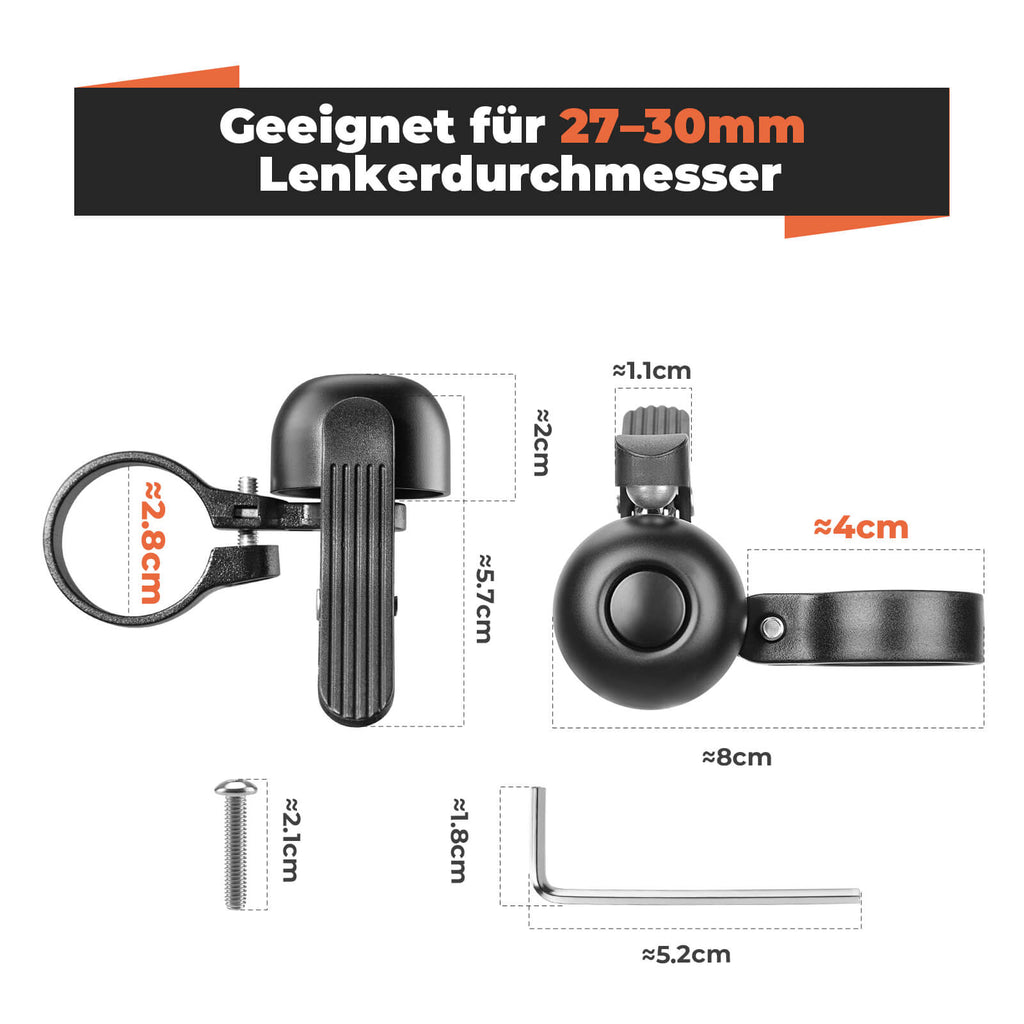 Rennrad Fahrradklingel für gebogene Lenker 27-30 mm