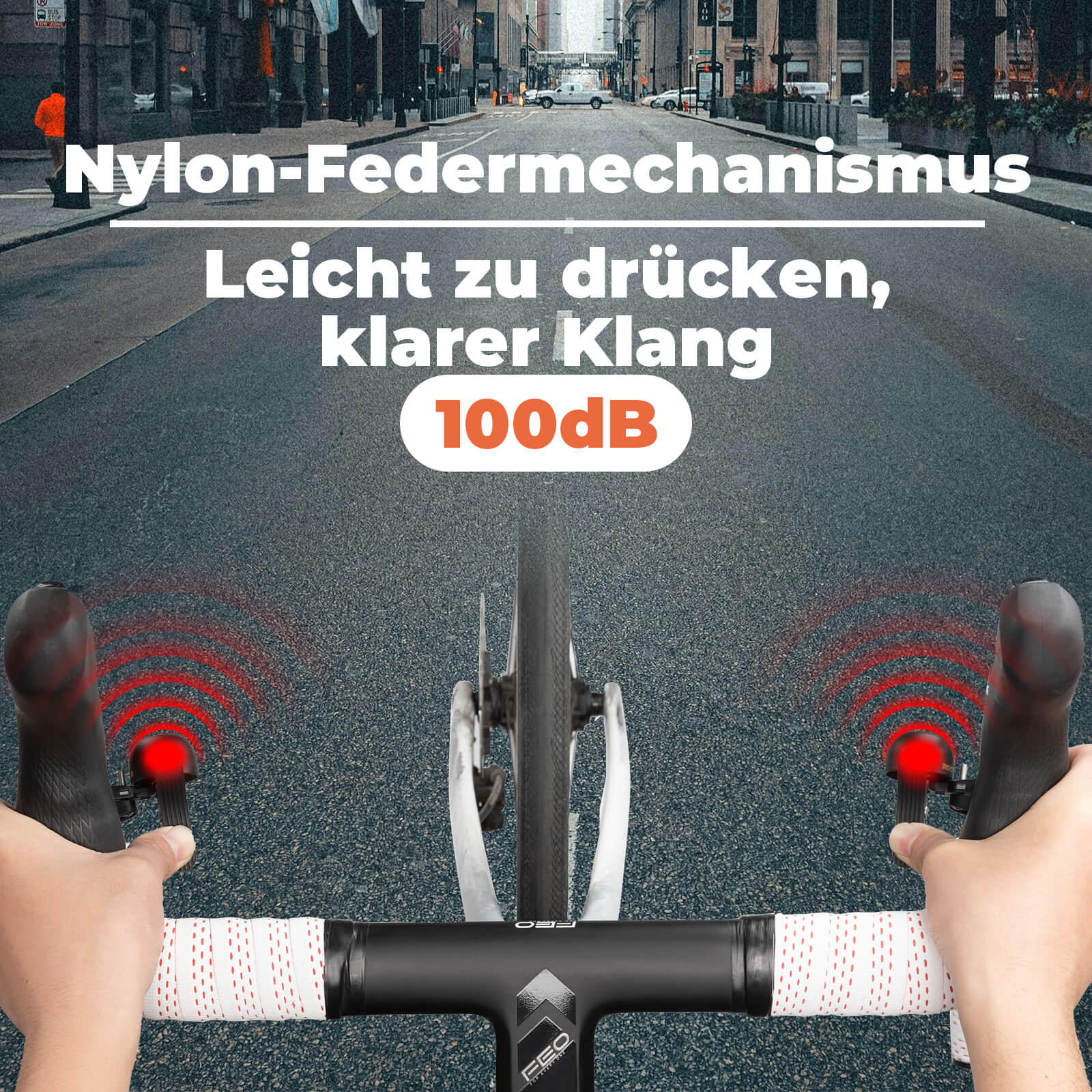 Rennrad Fahrradklingel für gebogene Lenker 27-30 mm