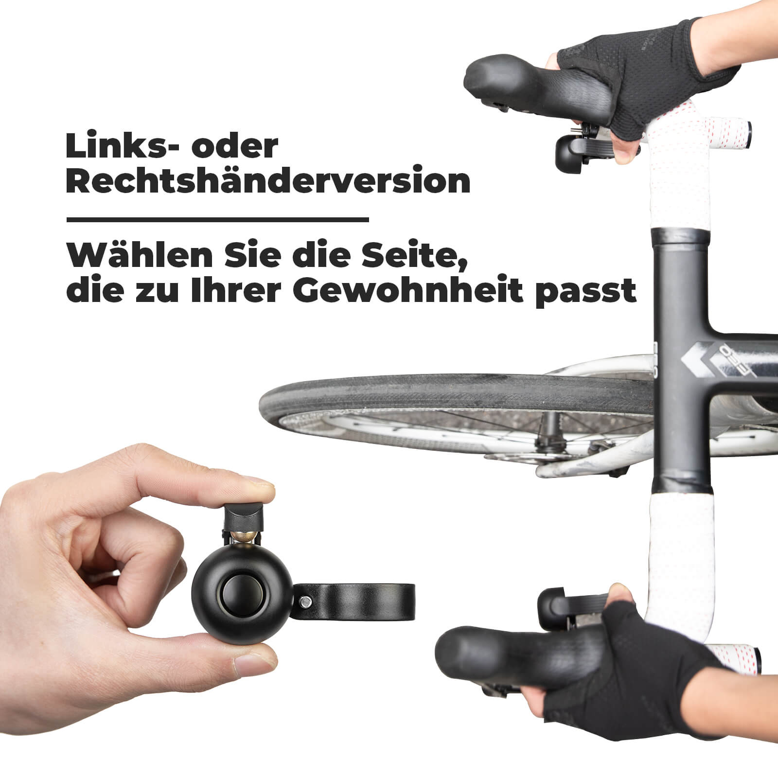 Rennrad Fahrradklingel für gebogene Lenker 27-30 mm