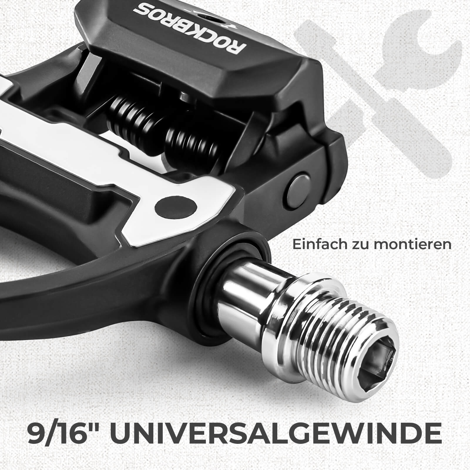 SPD Pedale Einstellbarer Spannung inkl. Cleats für Rennrad Wettkampf