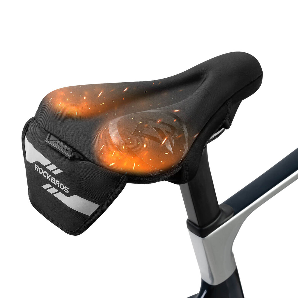 ROCKBROS Sattelbezug Sattelschutz Beheizbar Schnellspanner für MTB Rennrad E-Bike