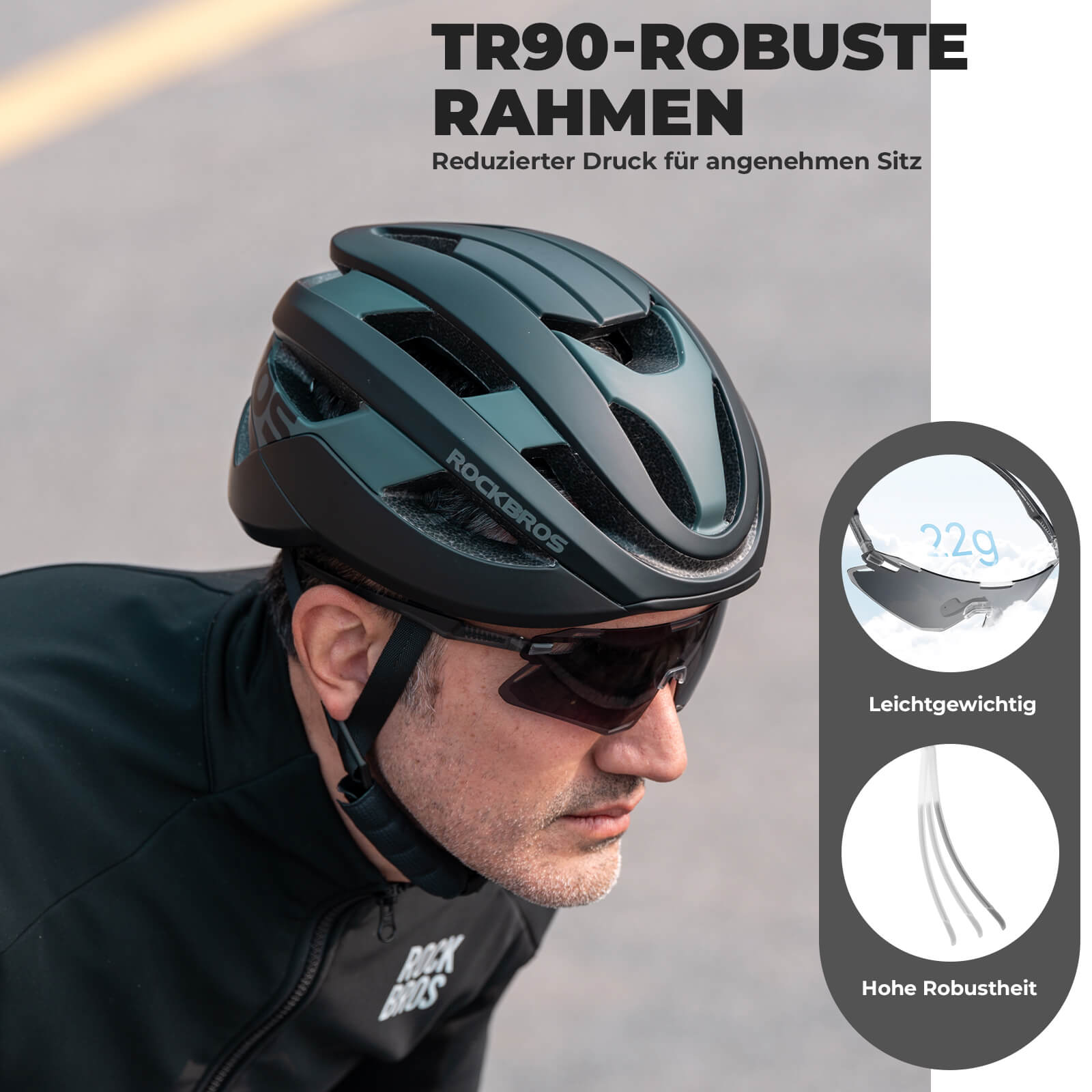 Aerodynamische und Windabweisende Sportbrille