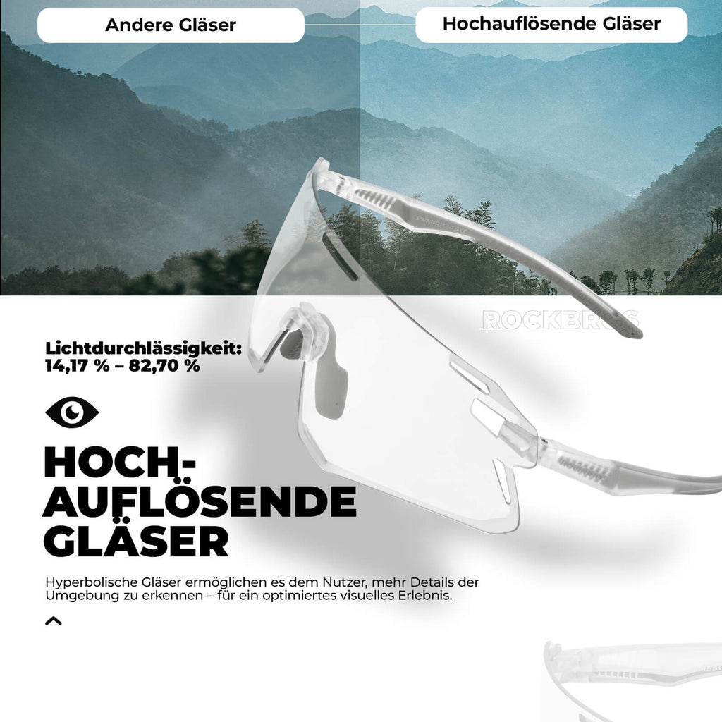 Aerodynamische und Windabweisende Sportbrille