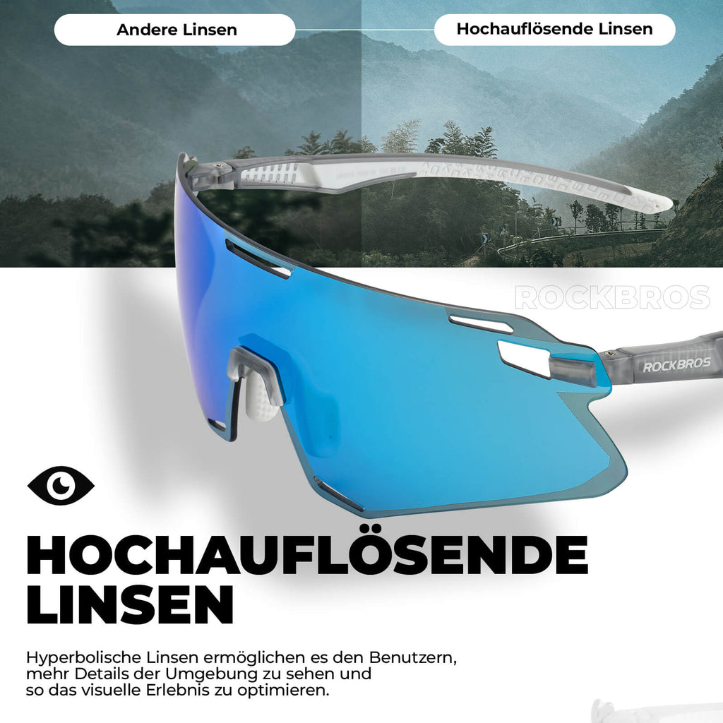 Aerodynamische und Windabweisende Sportbrille