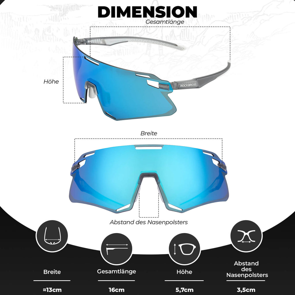 Aerodynamische und Windabweisende Sportbrille
