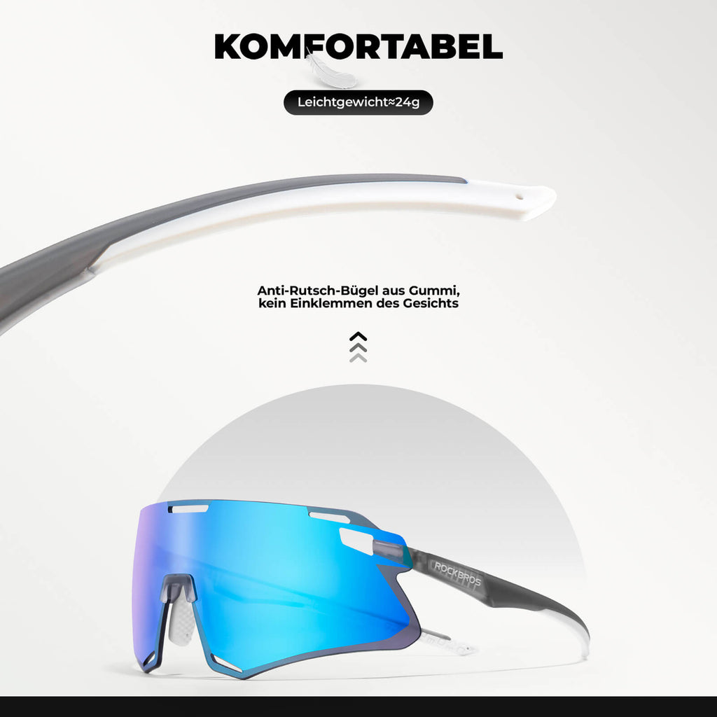 Aerodynamische und Windabweisende Sportbrille