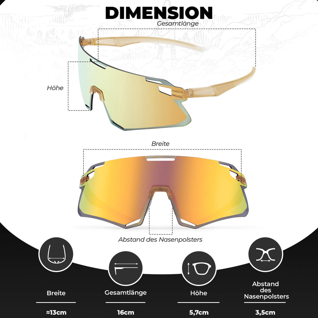 Aerodynamische und Windabweisende Sportbrille