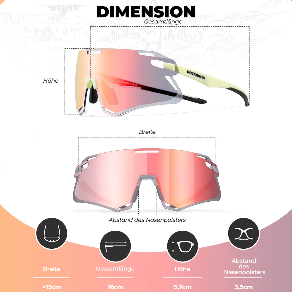 Aerodynamische und Windabweisende Sportbrille